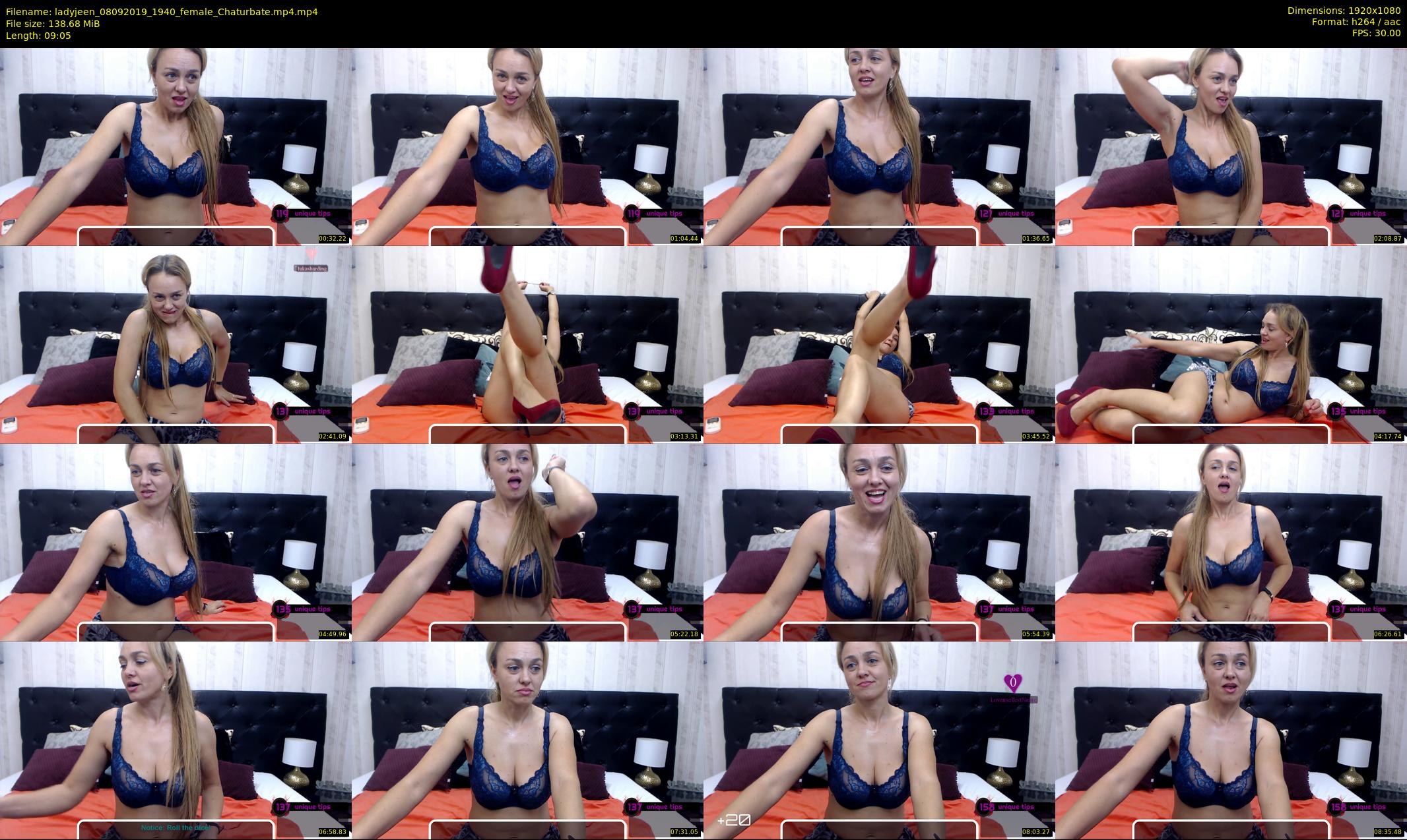 ladyjeen — 10 minute Chaturbate female cam show recording, 1080p, Sep 8, 2019