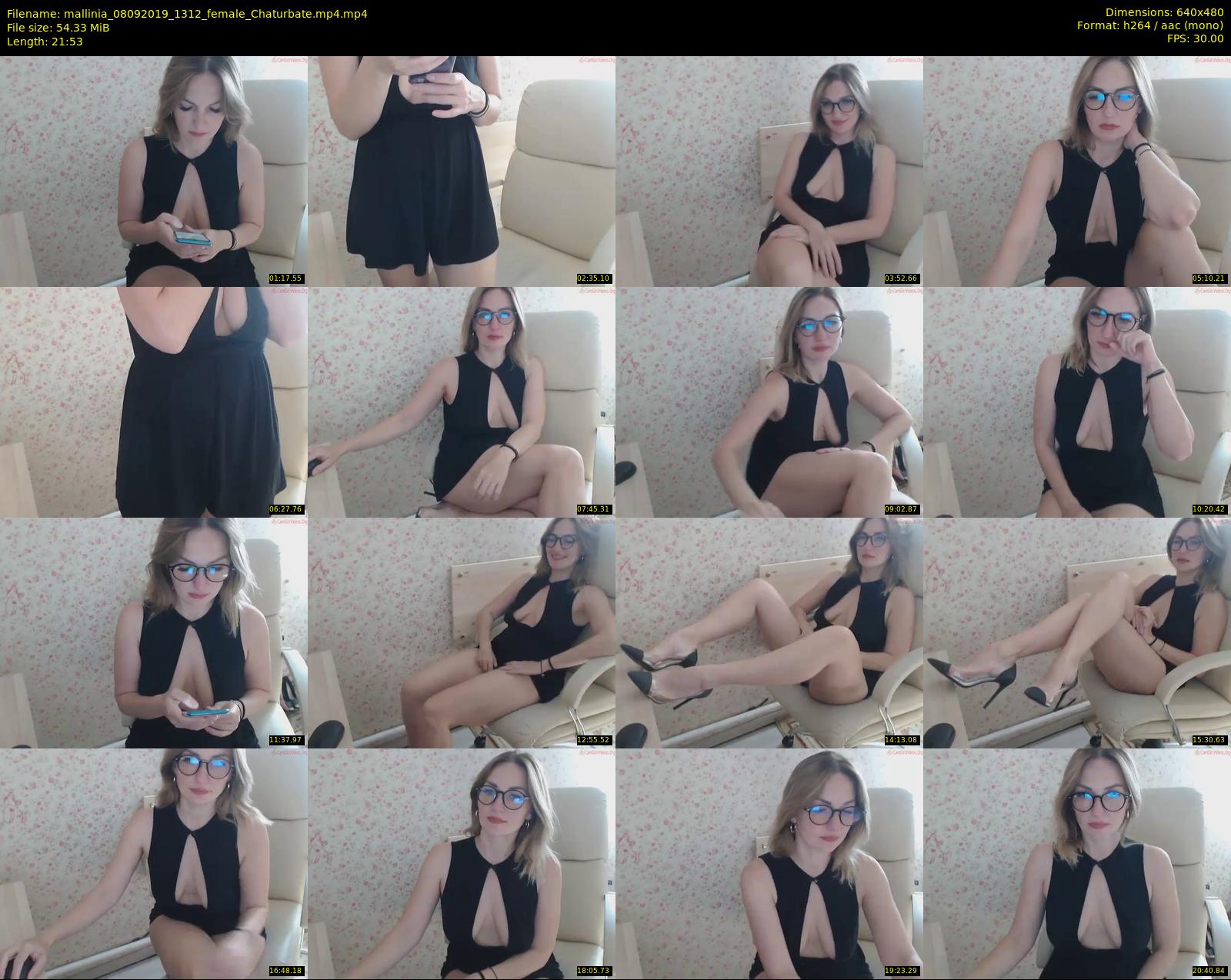 mallinia — 22 minute Chaturbate female cam show recording, 480p, Sep 8, 2019