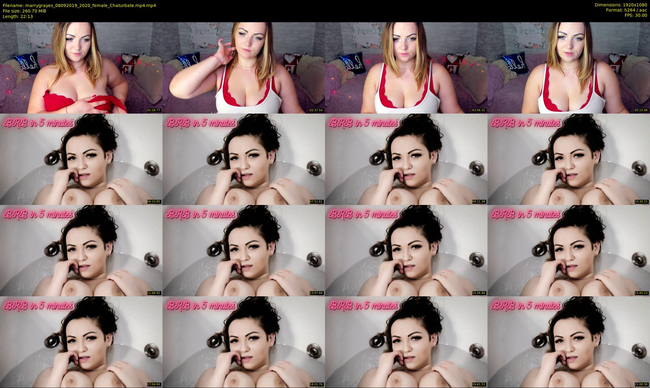 marrygrayes — 23 minute Chaturbate female cam show recording, 1080p, Sep 8, 2019