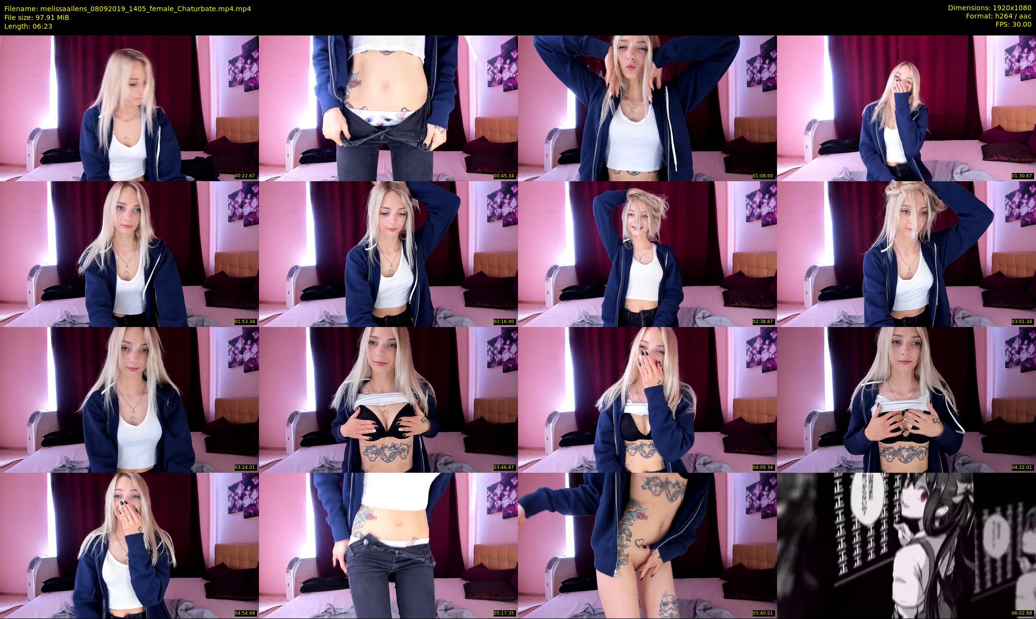 melissaallens — 7 minute Chaturbate female cam show recording, 1080p, Sep 8, 2019