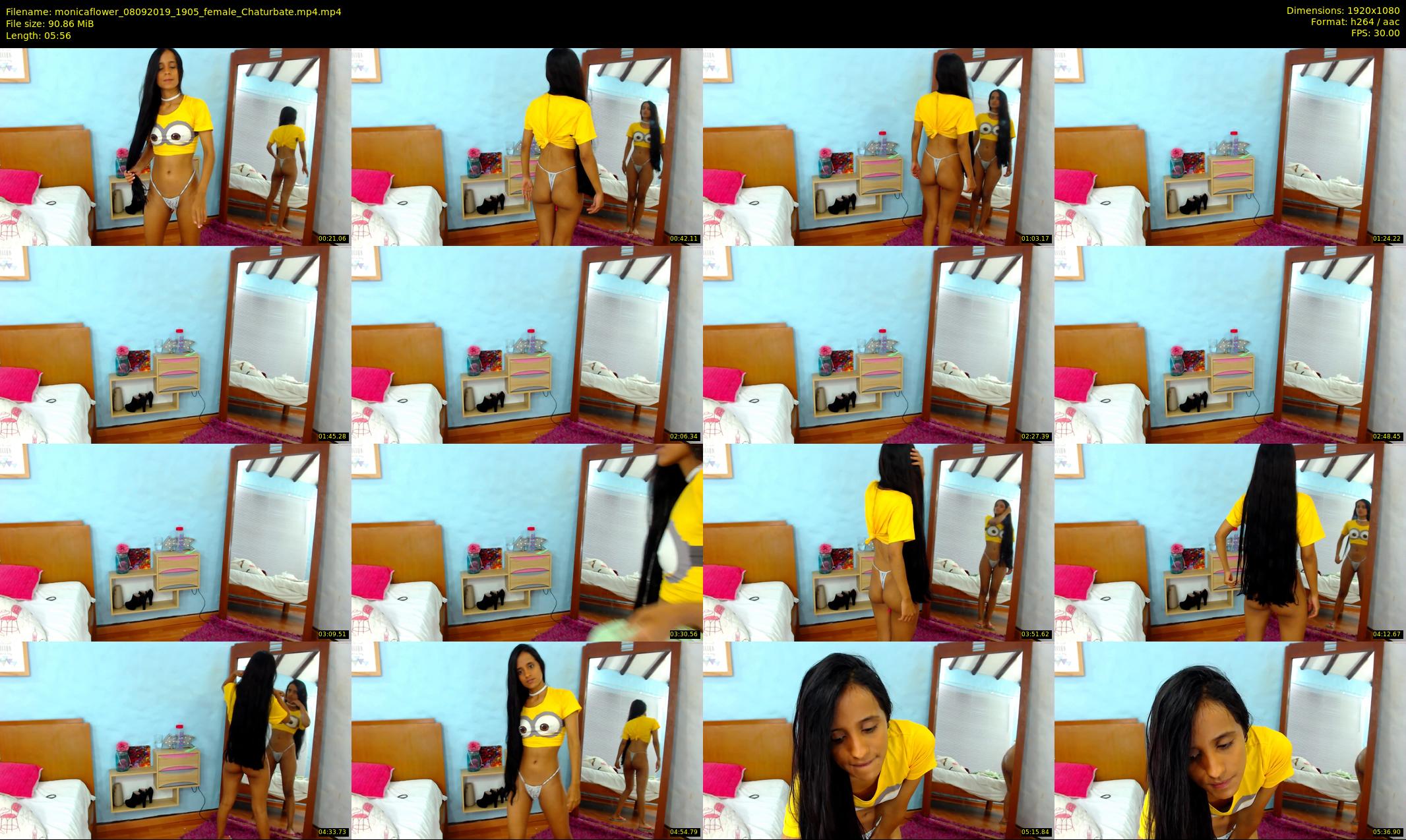 monicaflower — 6 minute Chaturbate female cam show recording, 1080p, Sep 8, 2019