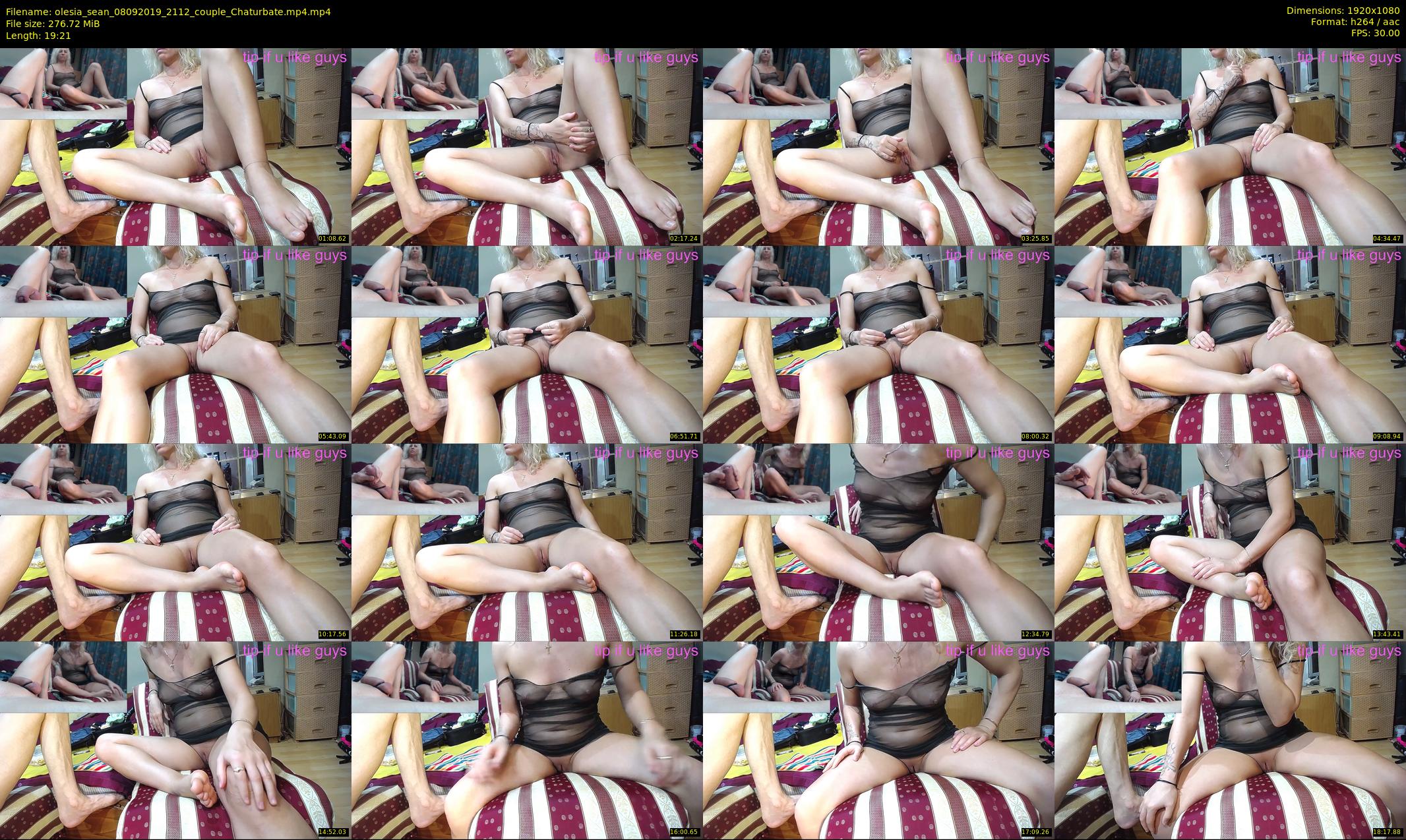 olesia_sean — 20 minute Chaturbate couple cam show recording, 1080p, Sep 8, 2019