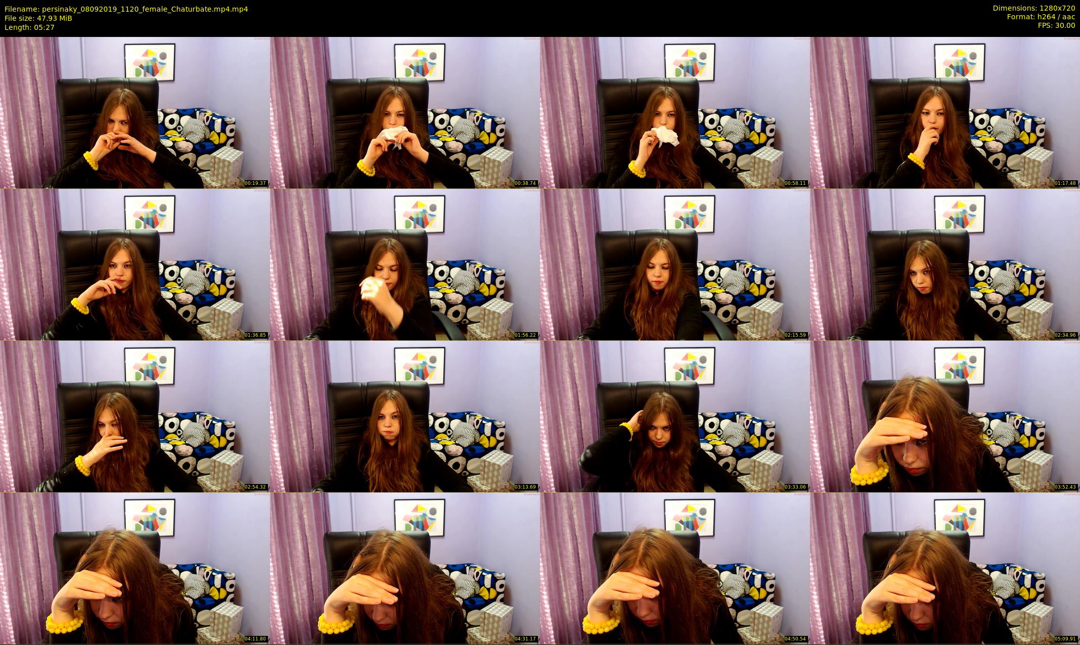 persinaky — 6 minute Chaturbate female cam show recording, 720p, Sep 8, 2019