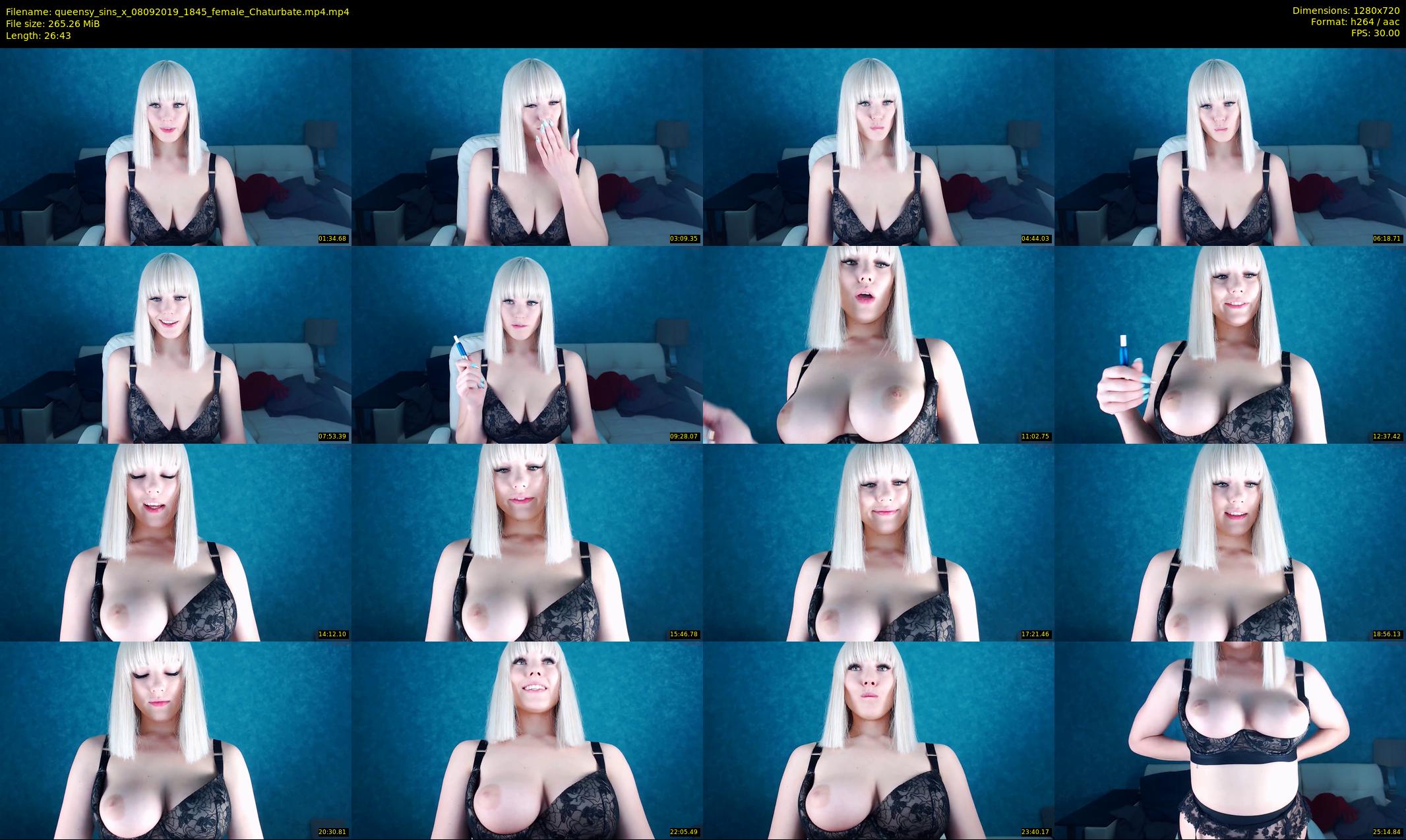 queensy_sins_x — 27 minute Chaturbate female cam show recording, 720p, Sep 8, 2019