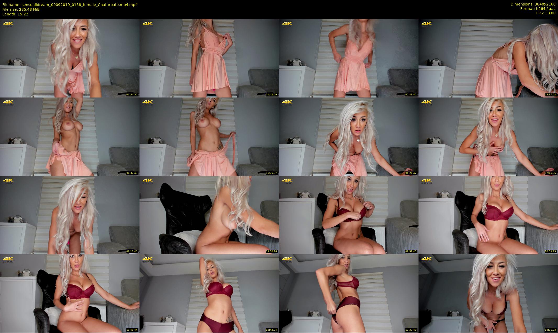 sensualldream — 16 minute Chaturbate female cam show recording, 4K, Sep 9, 2019