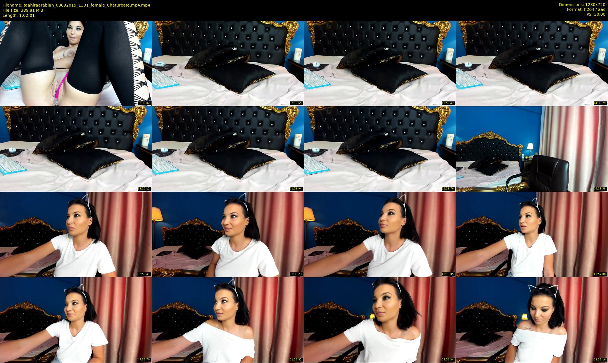 taahiraarabian — 63 minute Chaturbate female cam show recording, 720p, Sep 8, 2019