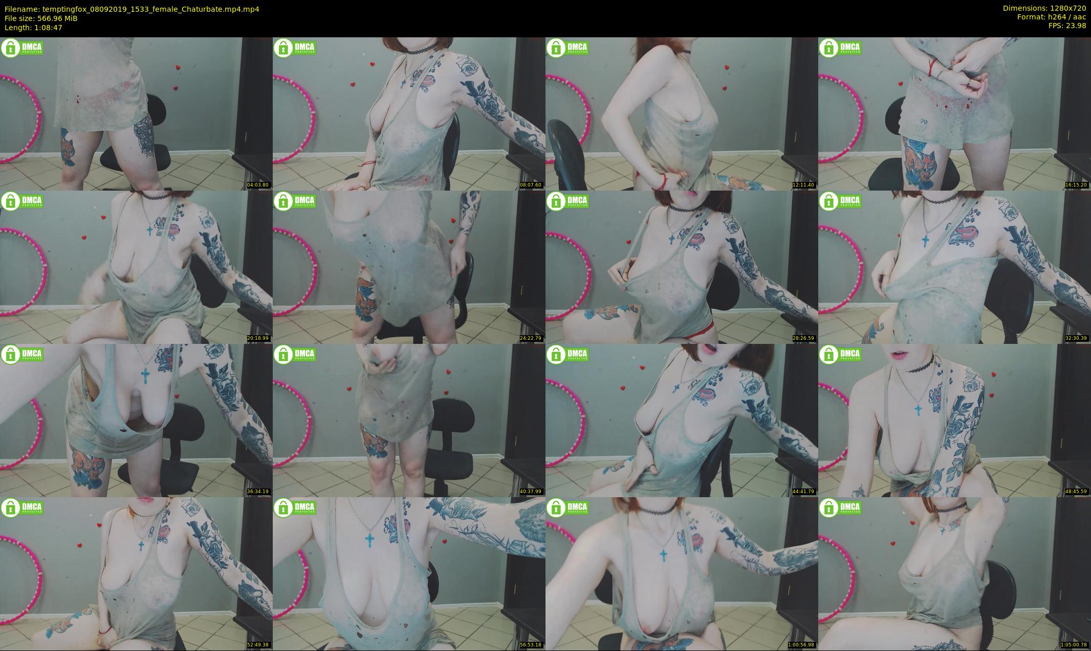 temptingfox — 69 minute Chaturbate female cam show recording, 720p, Sep 8, 2019