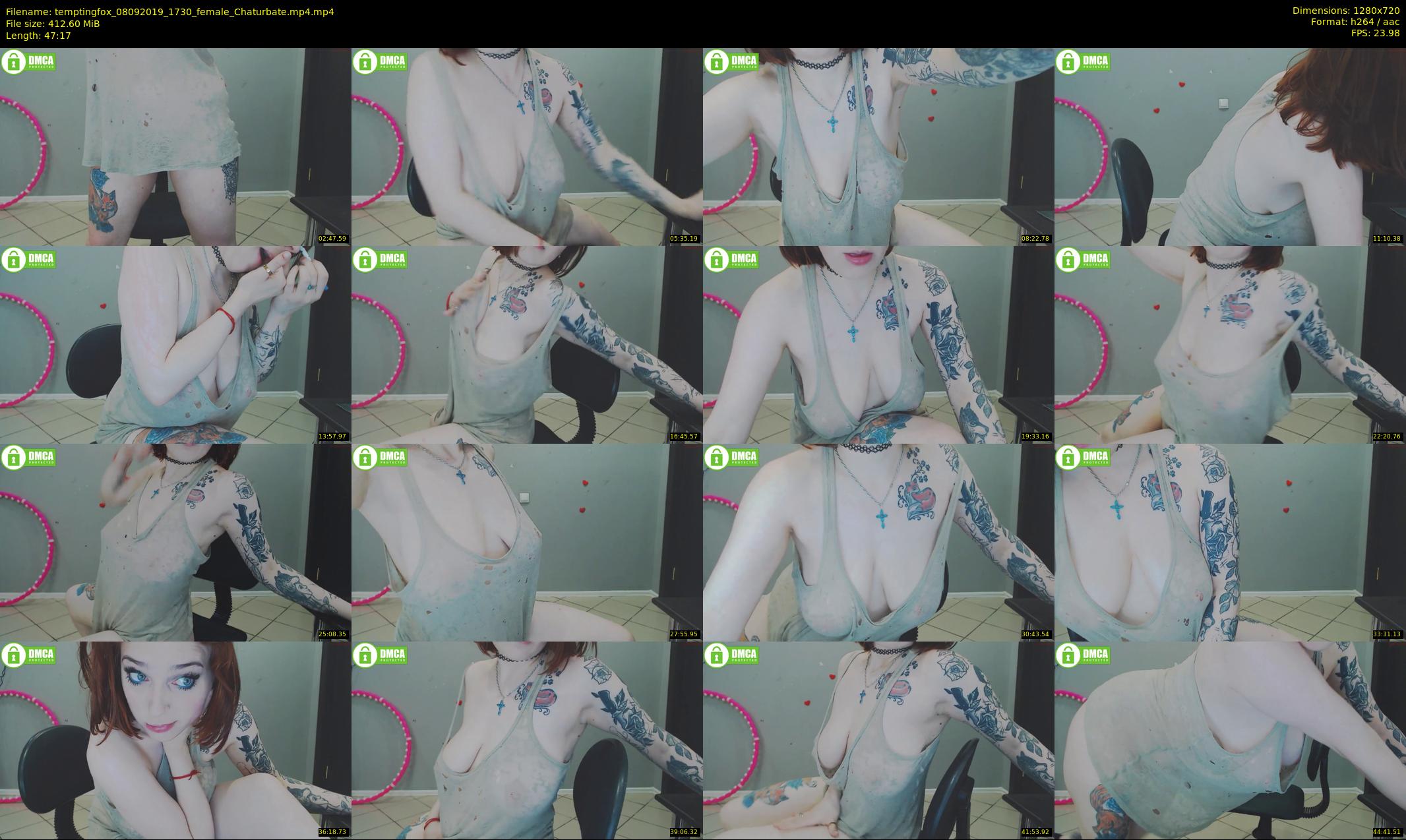 temptingfox — 48 minute Chaturbate female cam show recording, 720p, Sep 8, 2019