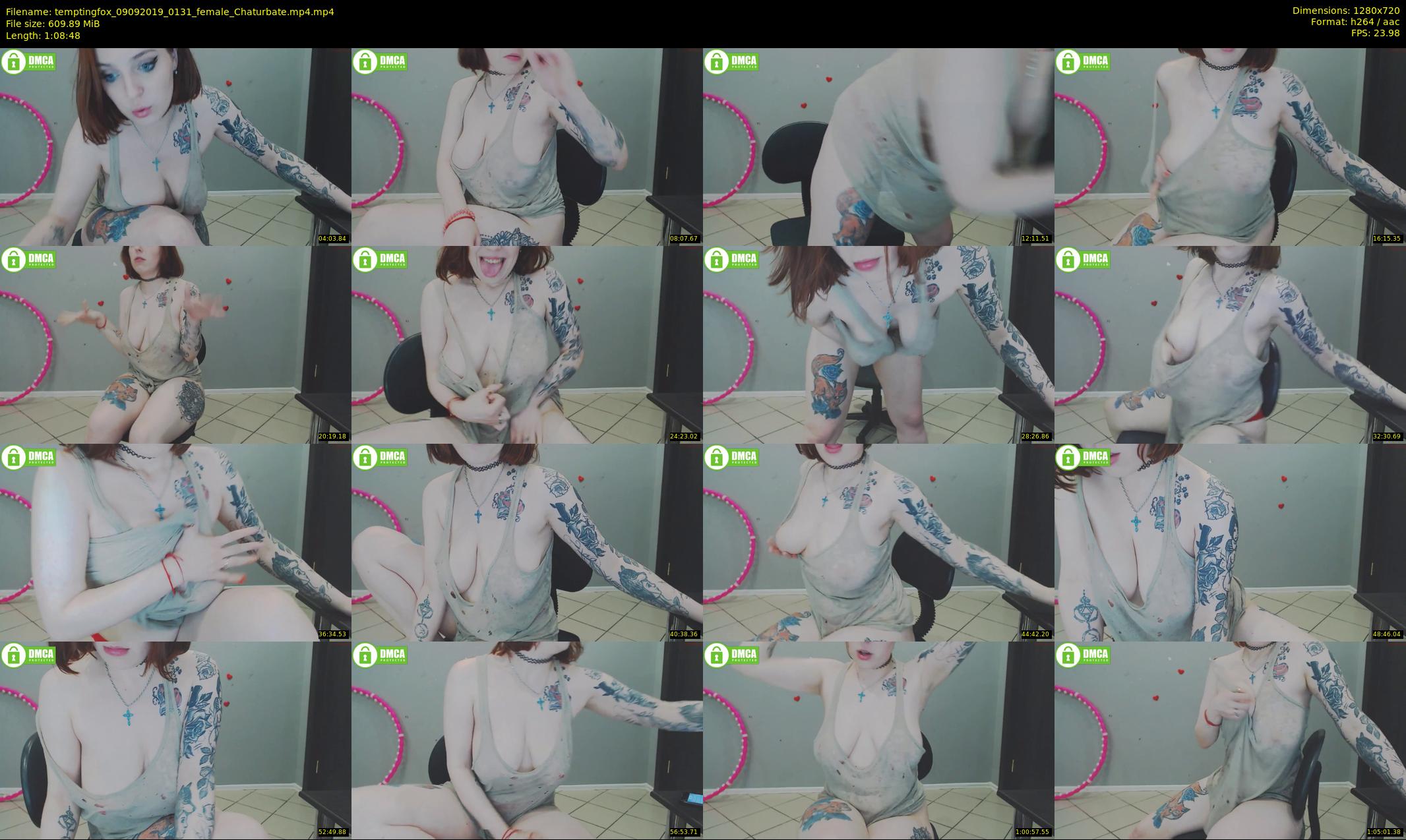 temptingfox — 69 minute Chaturbate female cam show recording, 720p, Sep 9, 2019