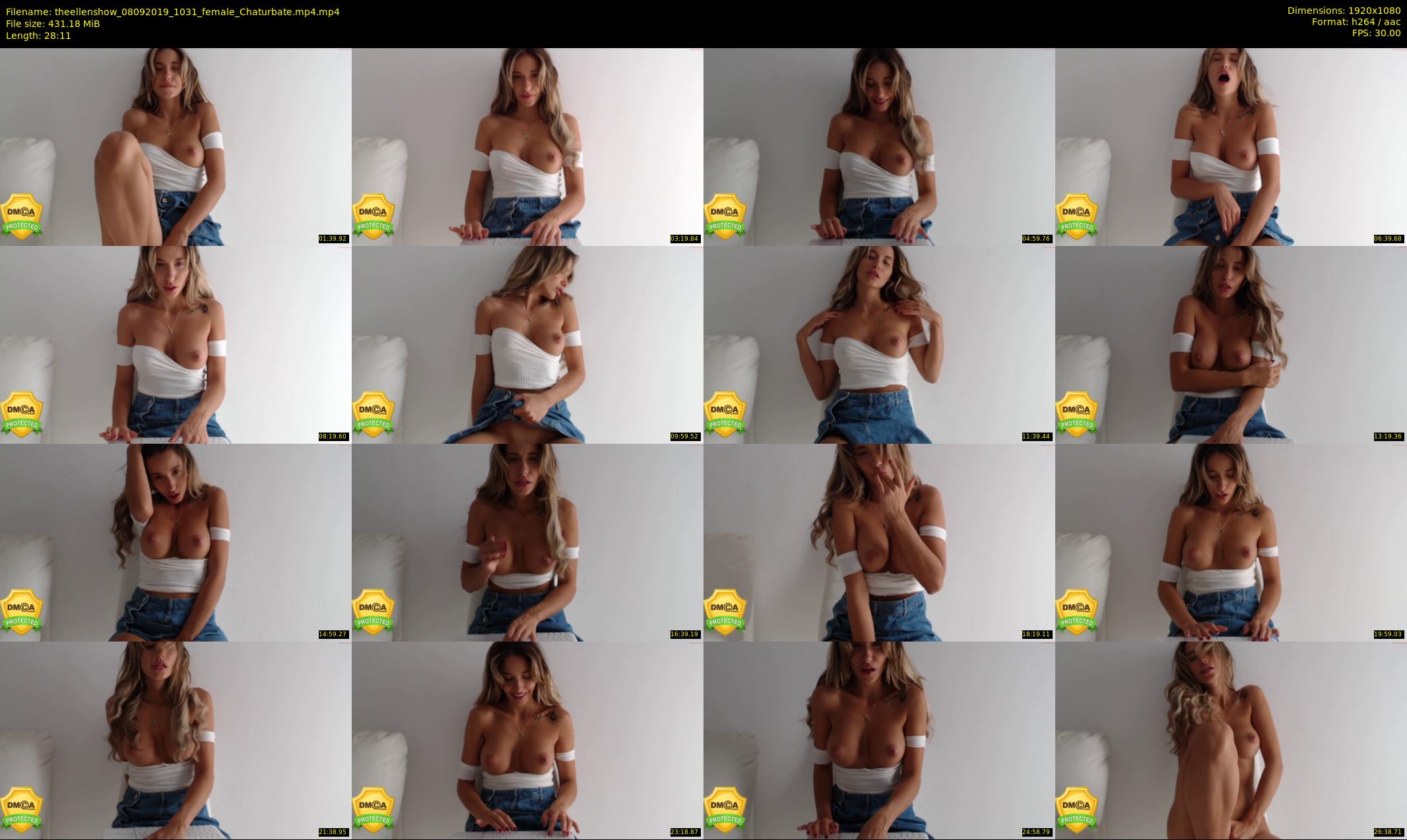 theellenshow — 29 minute Chaturbate female cam show recording, 1080p, Sep 8, 2019