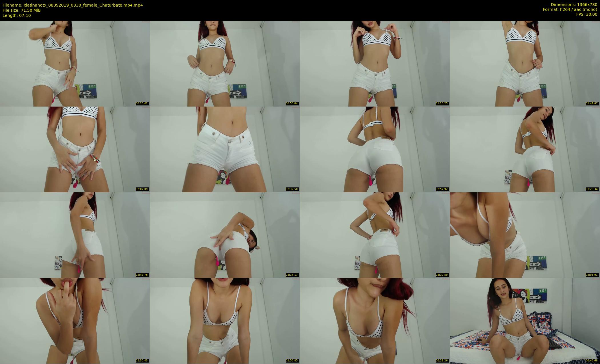 xlatinahotx — 8 minute Chaturbate female cam show recording, 720p, Sep 8, 2019