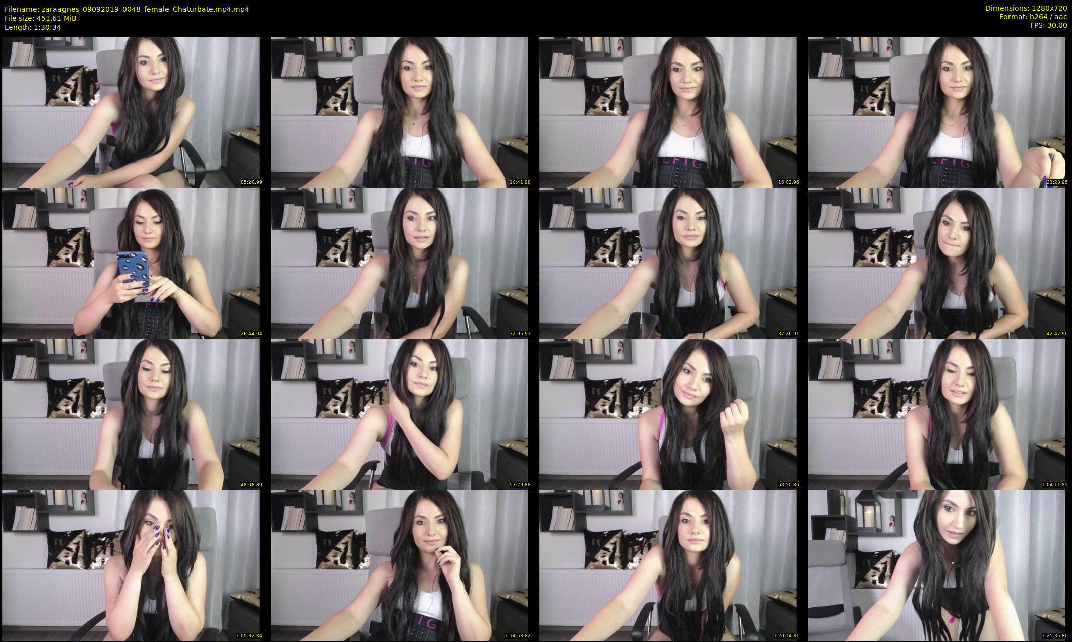 zaraagnes — 91 minute Chaturbate female cam show recording, 720p, Sep 9, 2019
