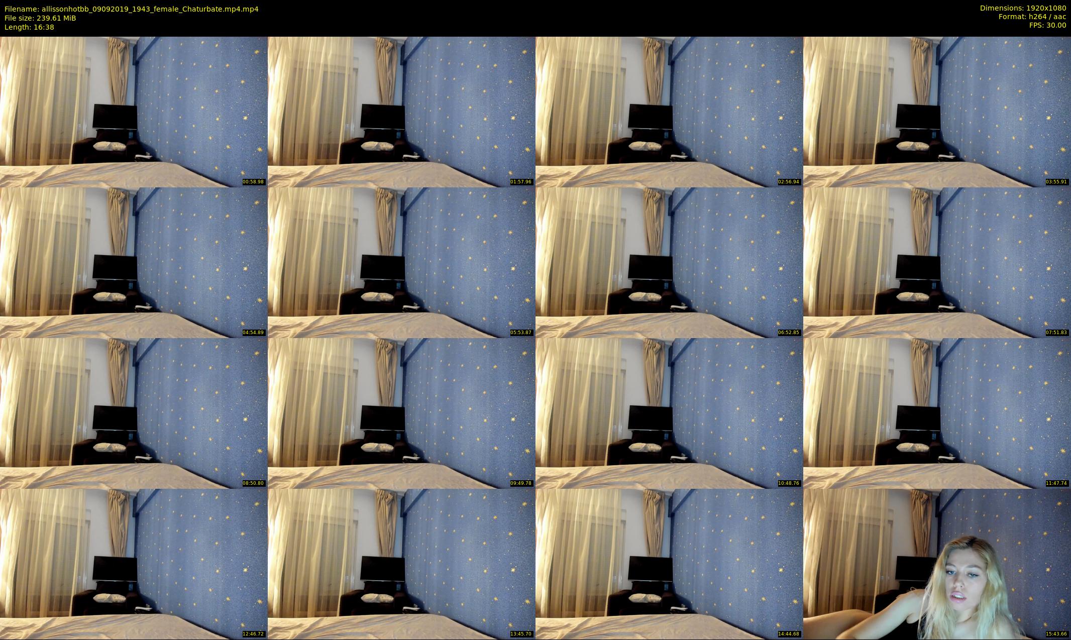 allissonhotbb — 17 minute Chaturbate female cam show recording, 1080p, Sep 9, 2019