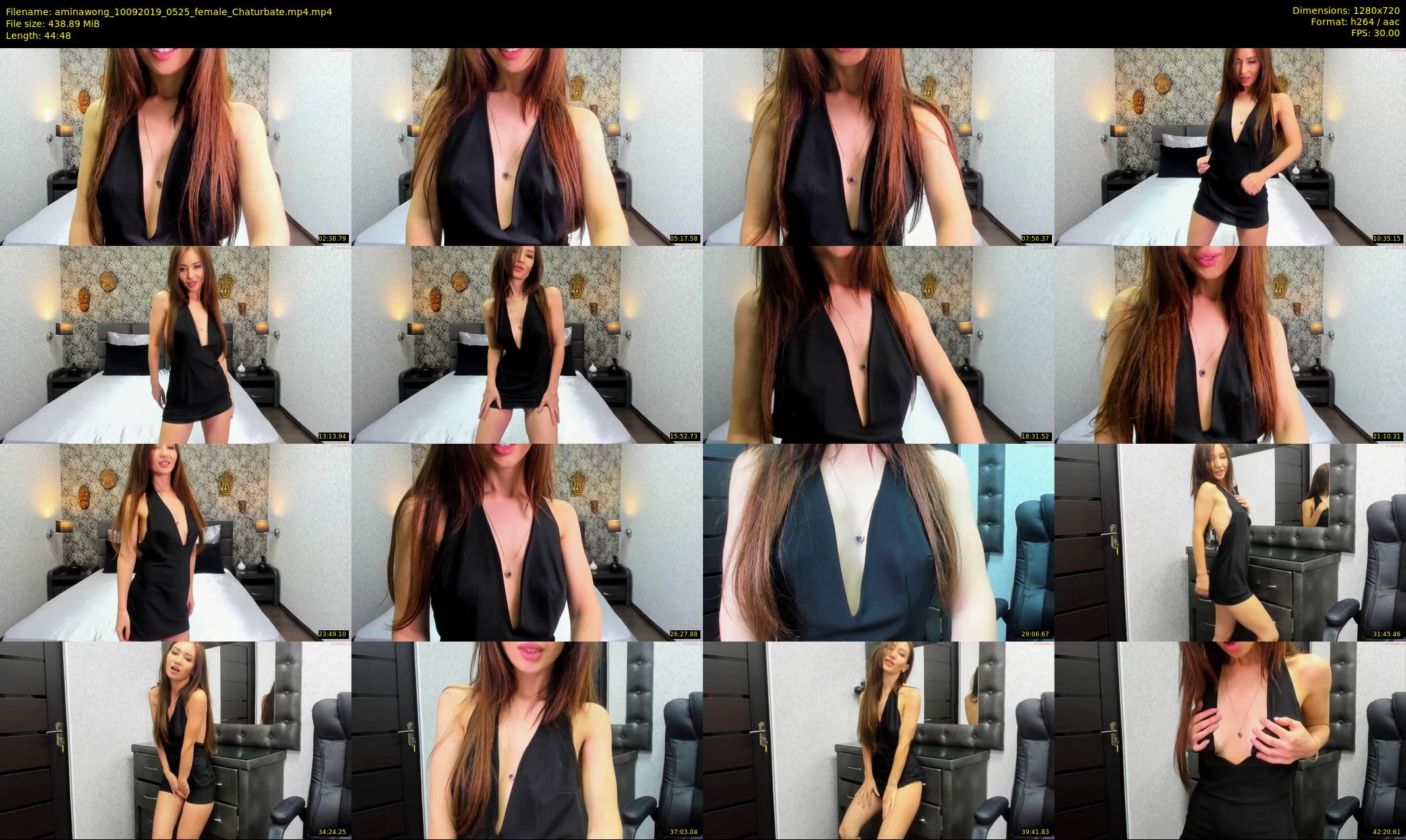 aminawong — 45 minute Chaturbate female cam show recording, 720p, Sep 10, 2019