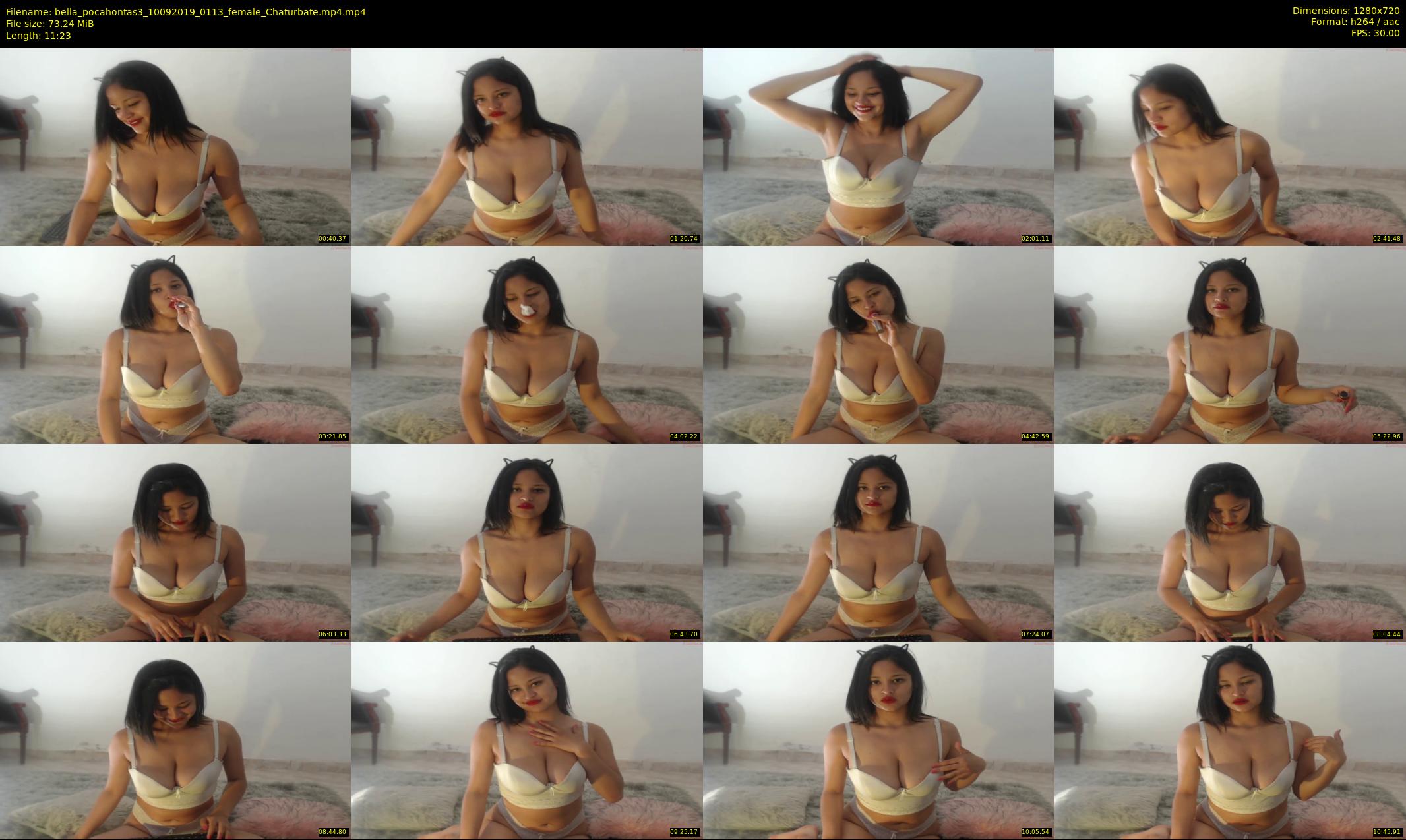 bella_pocahontas3 — 12 minute Chaturbate female cam show recording, 720p, Sep 10, 2019