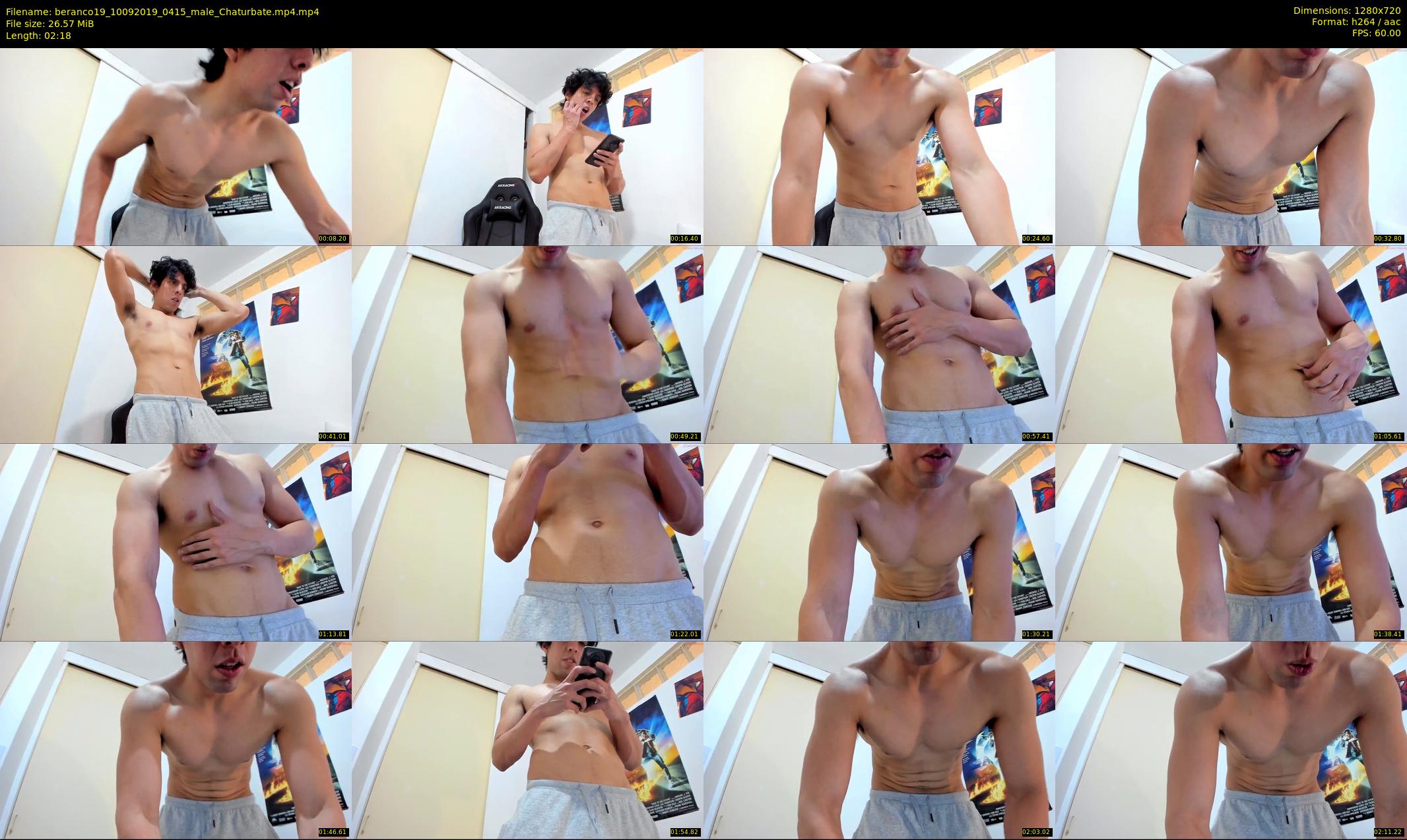 beranco19 — 3 minute Chaturbate male cam show recording, 720p, Sep 10, 2019