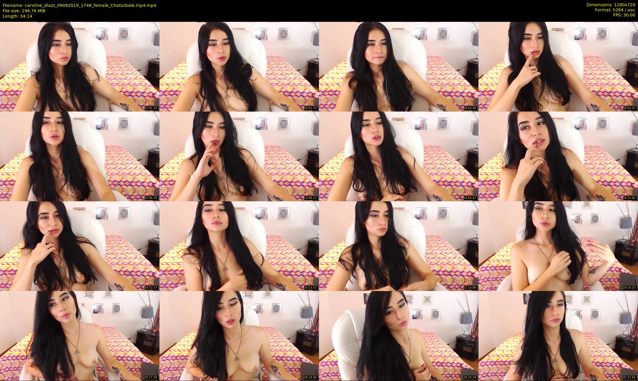 caroline_diazz — 35 minute Chaturbate female cam show recording, 720p, Sep 9, 2019