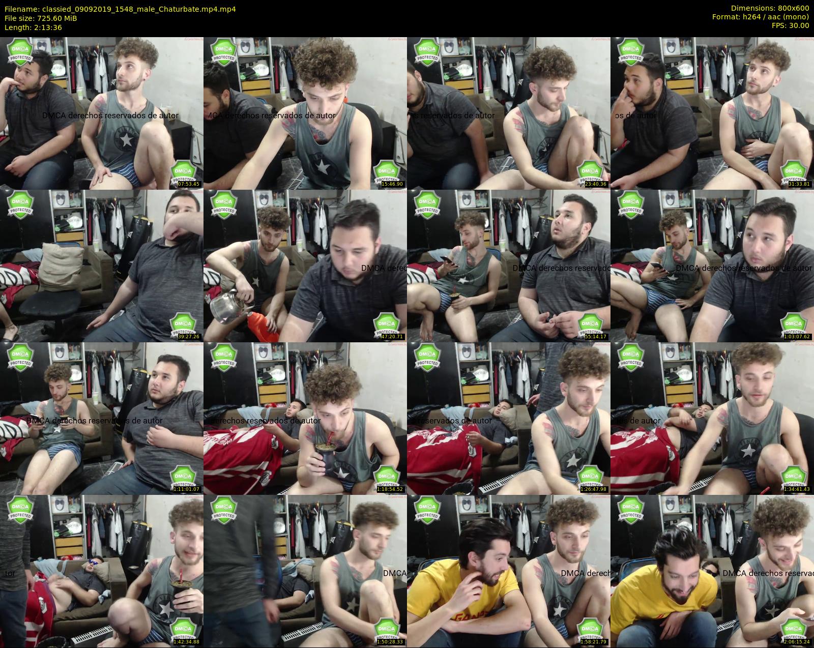 classied — 134 minute Chaturbate male cam show recording, 480p, Sep 9, 2019