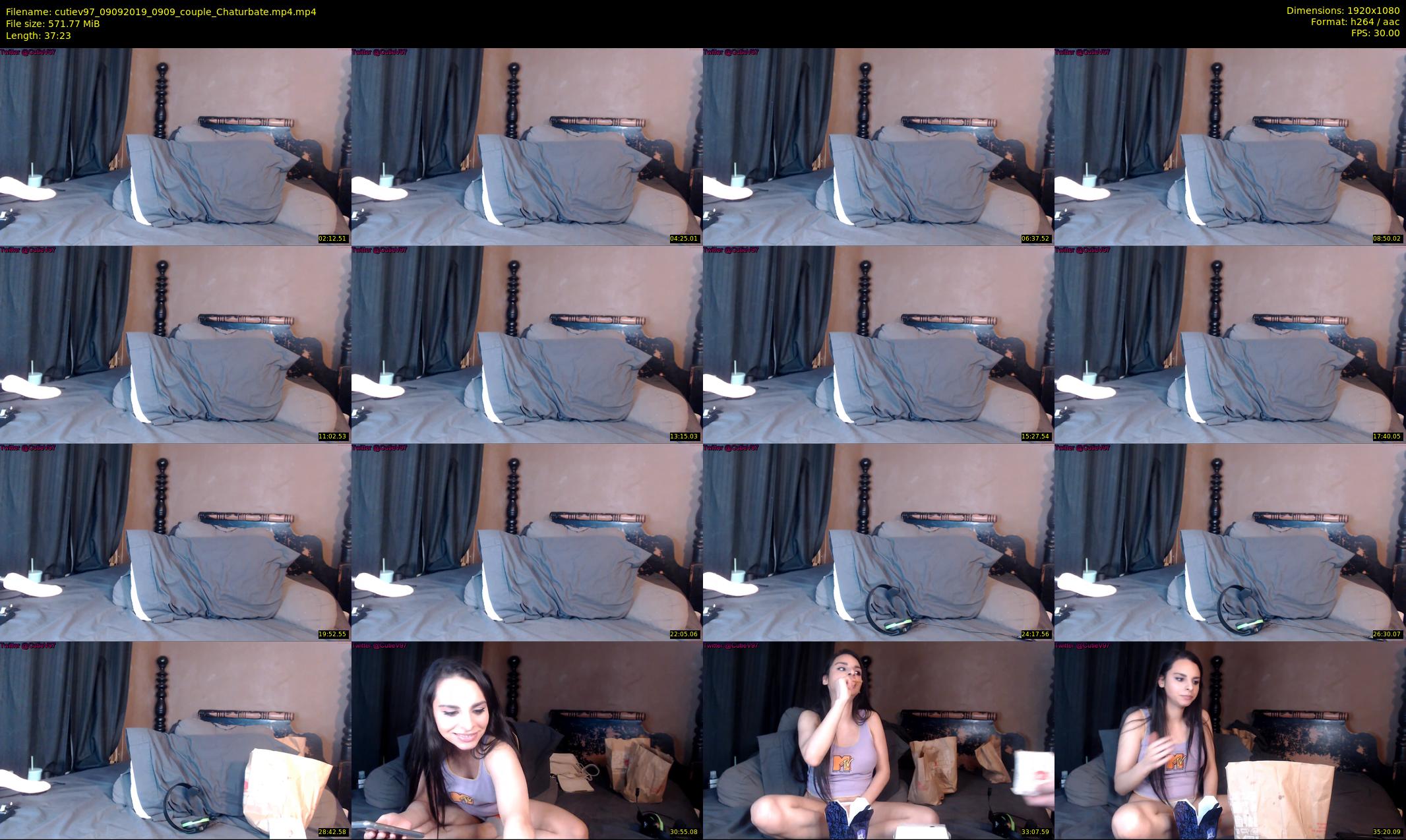 cutiev97 — 38 minute Chaturbate couple cam show recording, 1080p, Sep 9, 2019