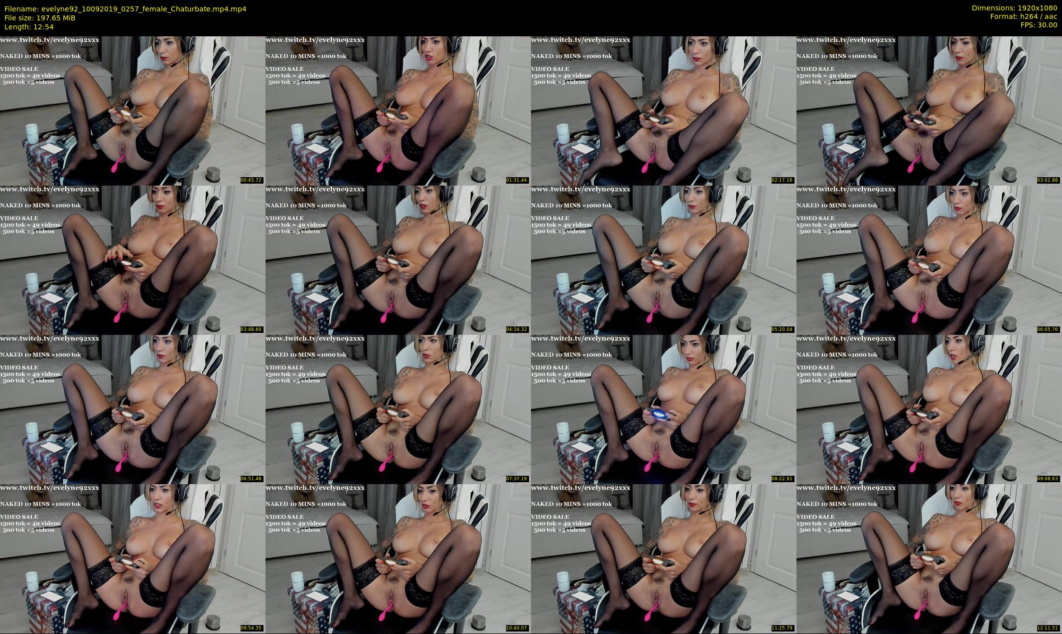 evelyne92 — 13 minute Chaturbate female cam show recording, 1080p, Sep 10, 2019