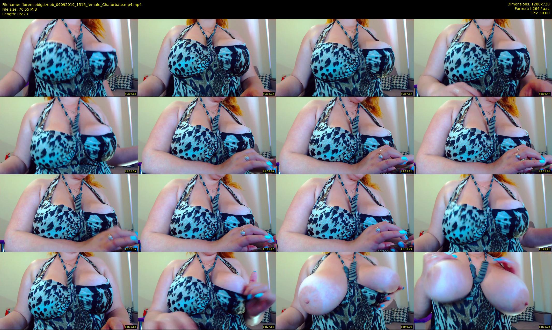 florencebigsizebb — 6 minute Chaturbate female cam show recording, 720p, Sep 9, 2019