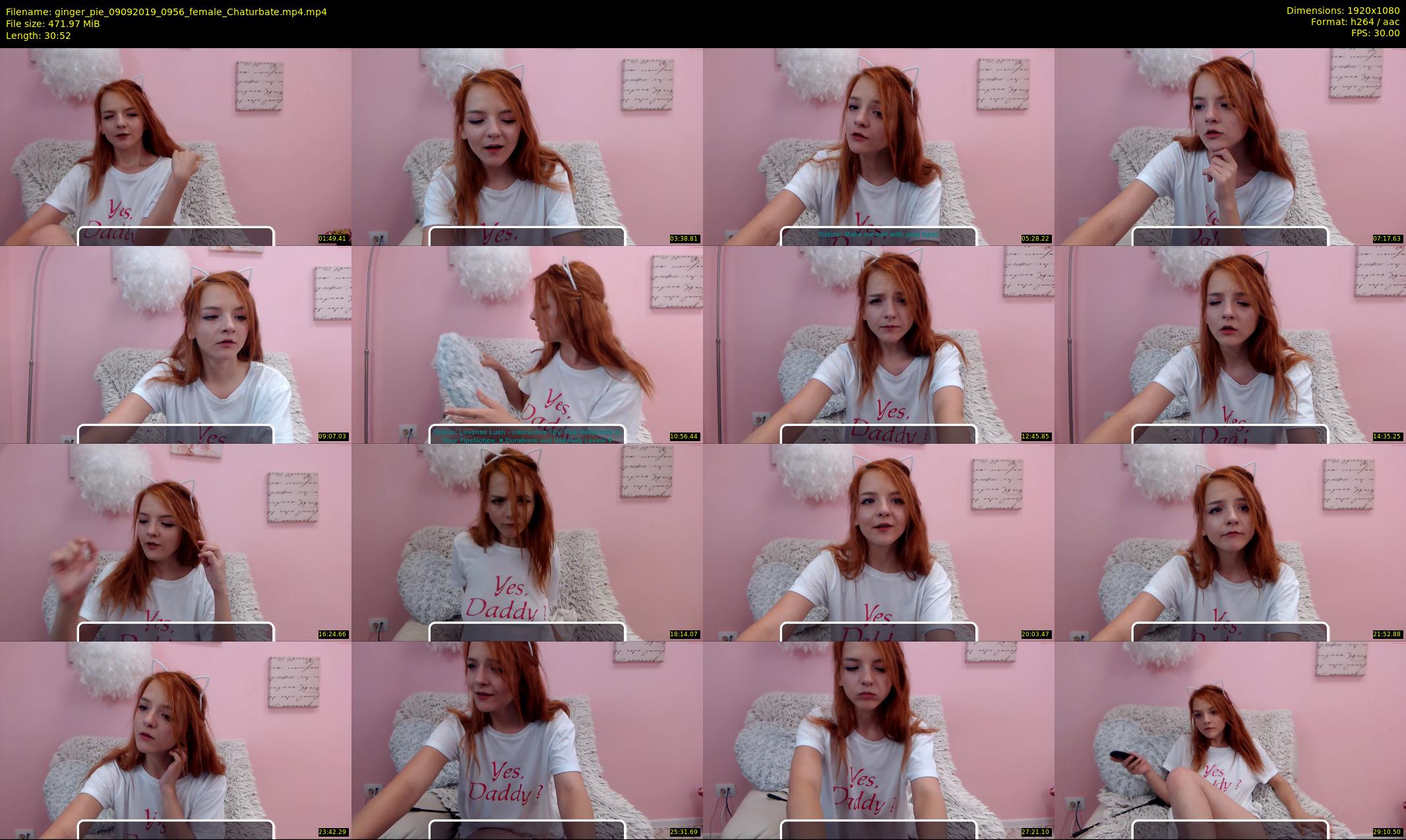 ginger_pie — 31 minute Chaturbate female cam show recording, 1080p, Sep 9, 2019