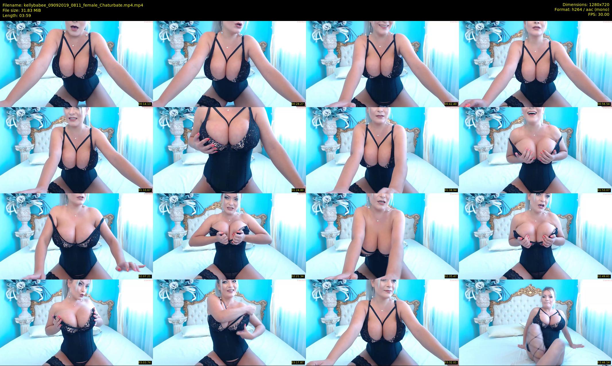 kellybabee — 4 minute Chaturbate female cam show recording, 720p, Sep 9, 2019