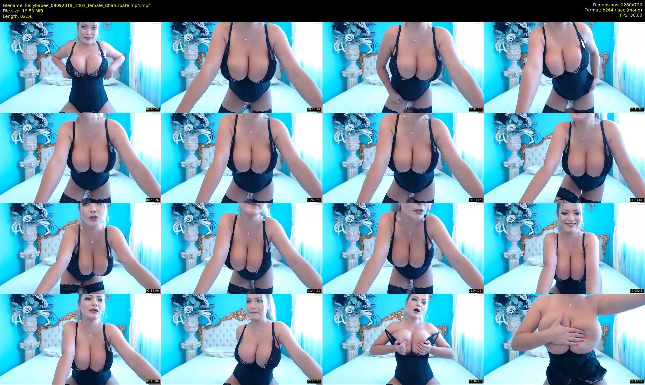 kellybabee — 3 minute Chaturbate female cam show recording, 720p, Sep 9, 2019