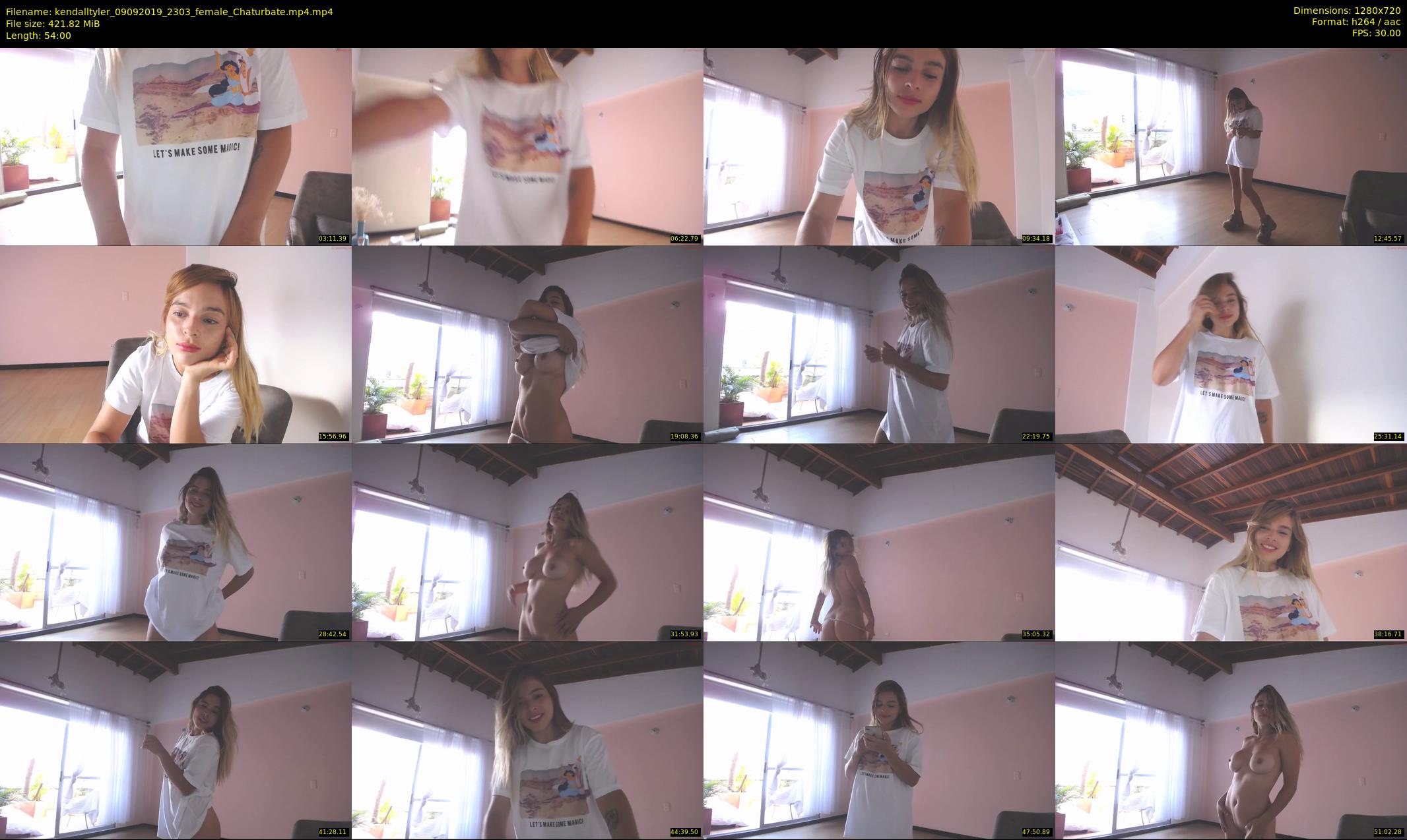 kendalltyler — 54 minute Chaturbate female cam show recording, 720p, Sep 9, 2019
