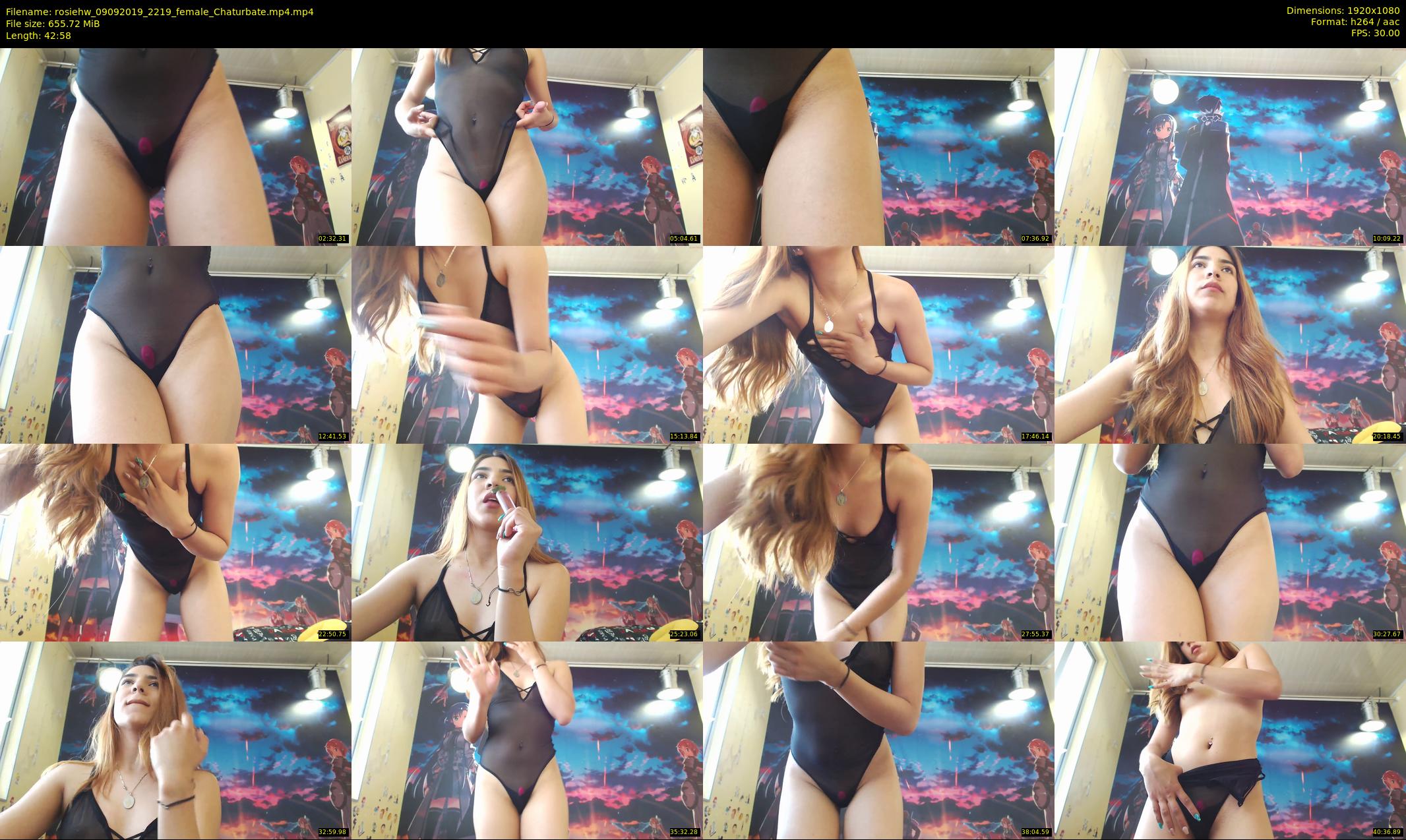 rosiehw — 43 minute Chaturbate couple cam show recording, 1080p, Sep 9, 2019