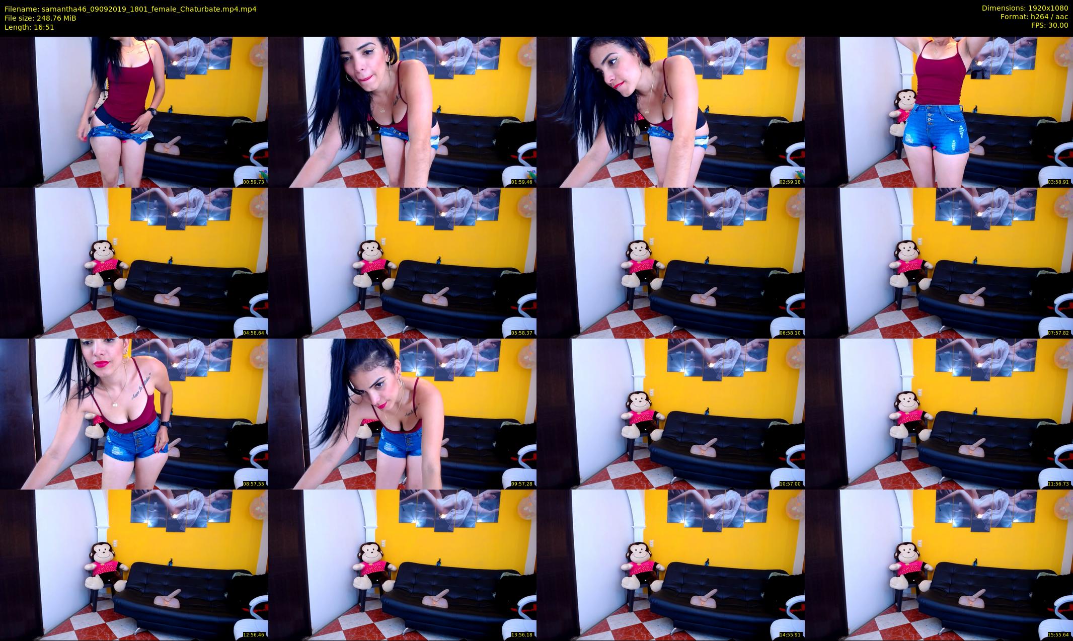 samantha46 — 17 minute Chaturbate female cam show recording, 1080p, Sep 9, 2019