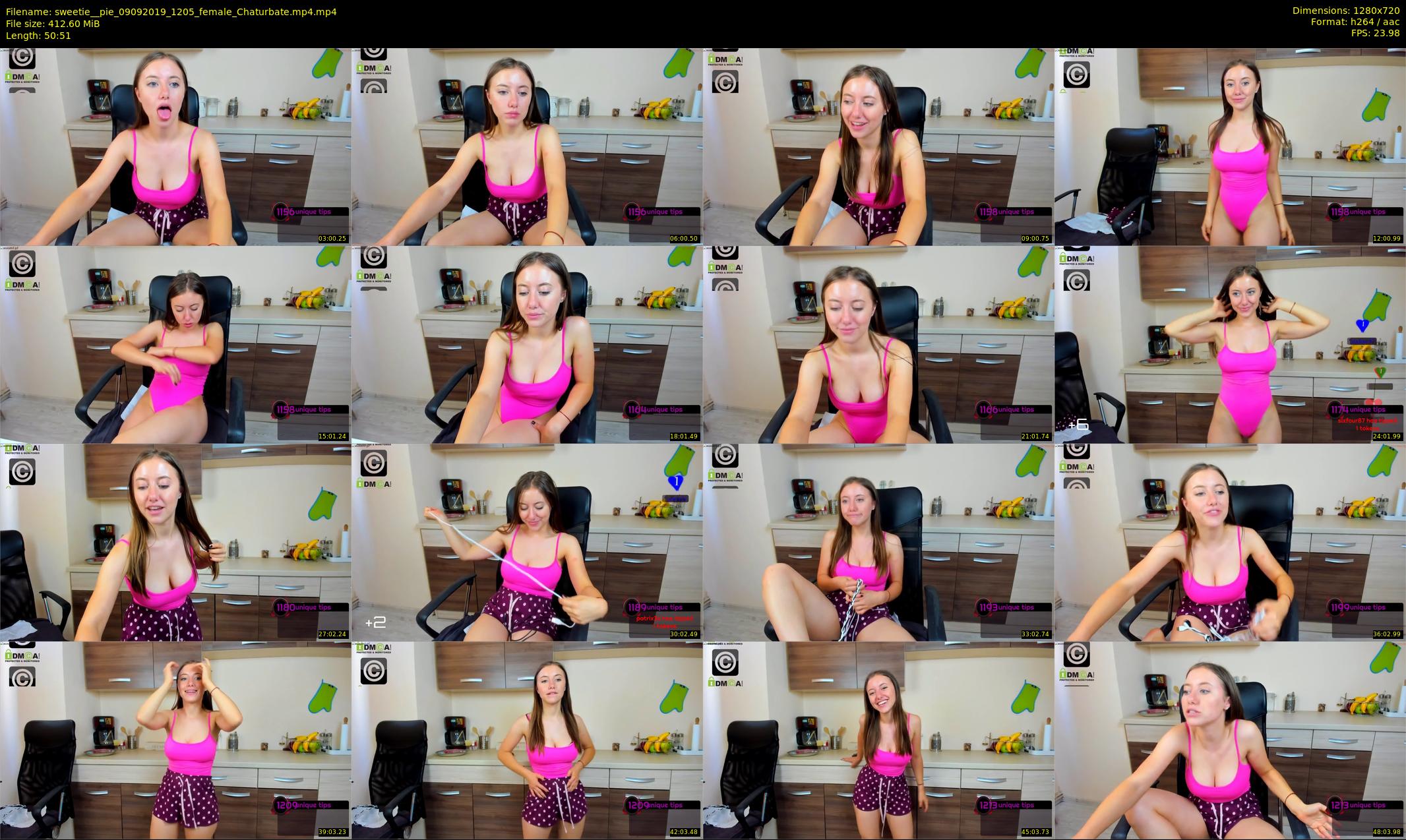 sweetie__pie — 51 minute Chaturbate female cam show recording, 720p, Sep 9, 2019