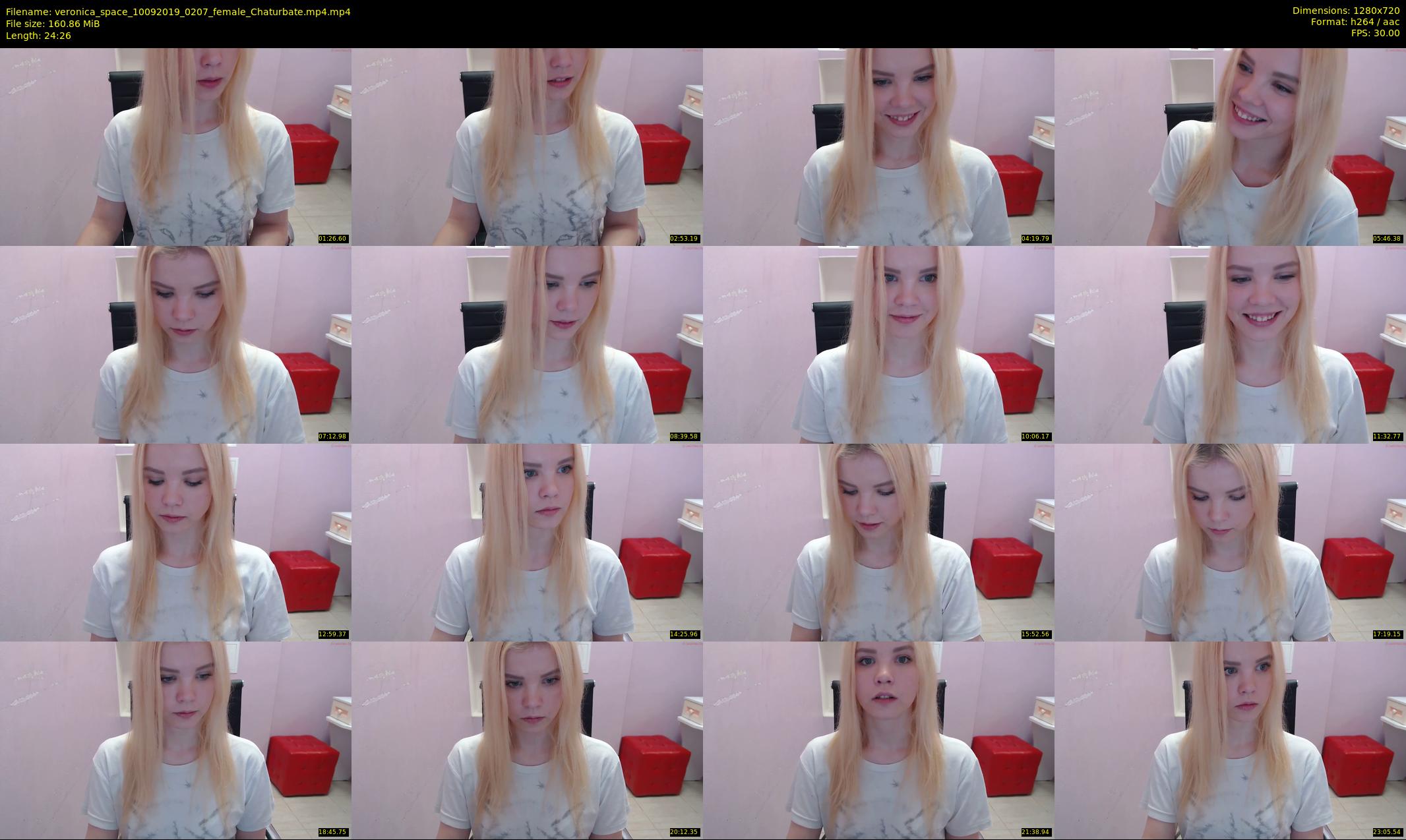 veronica_space — 25 minute Chaturbate female cam show recording, 720p, Sep 10, 2019