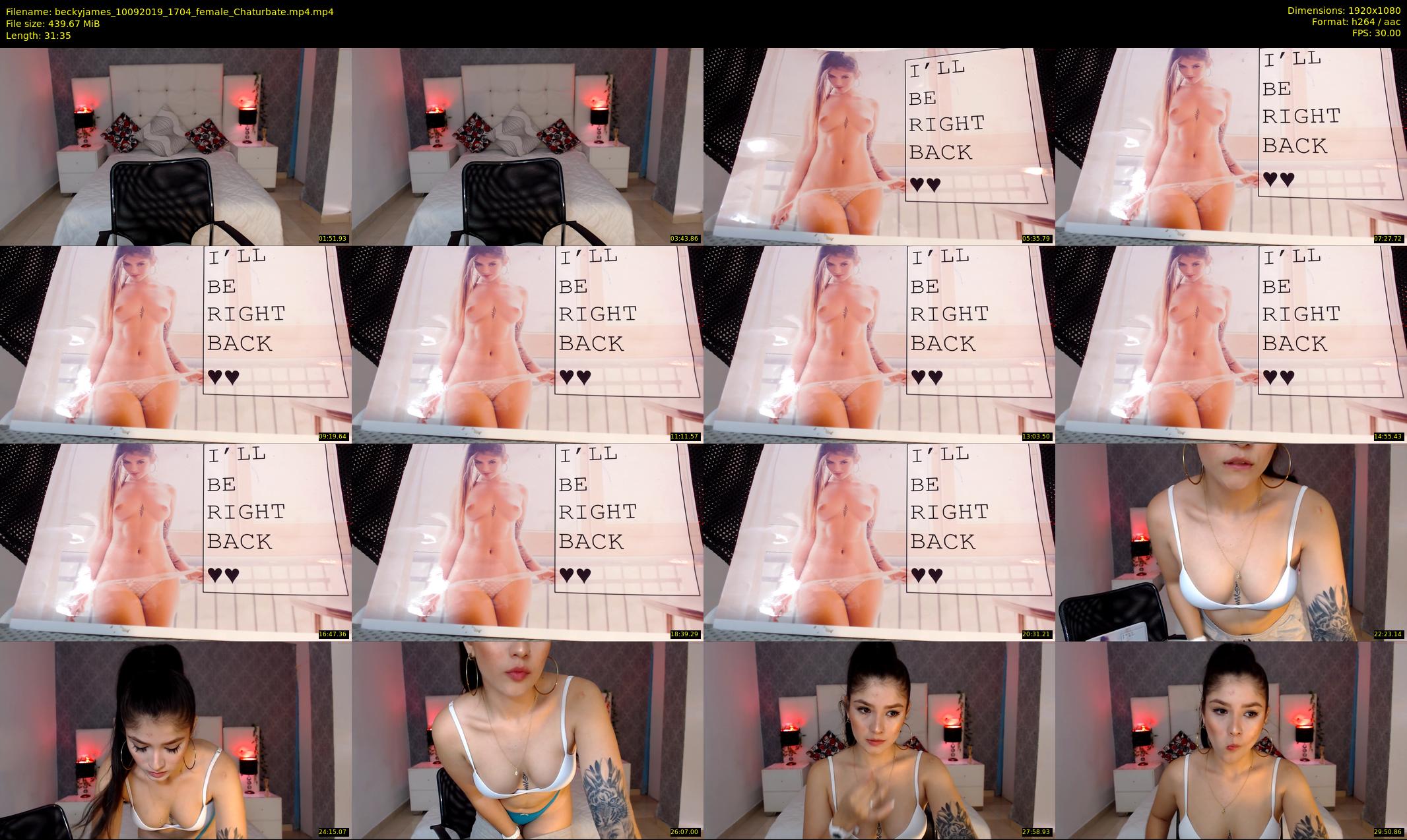 beckyjames — 32 minute Chaturbate female cam show recording, 1080p, Sep 10, 2019