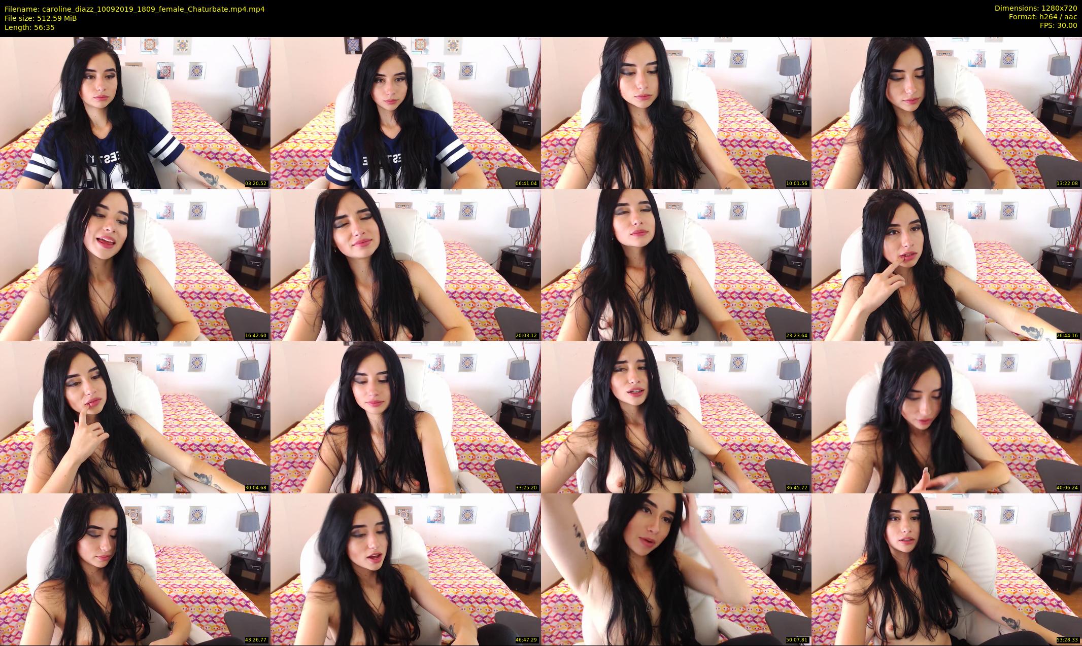 caroline_diazz — 57 minute Chaturbate female cam show recording, 720p, Sep 10, 2019