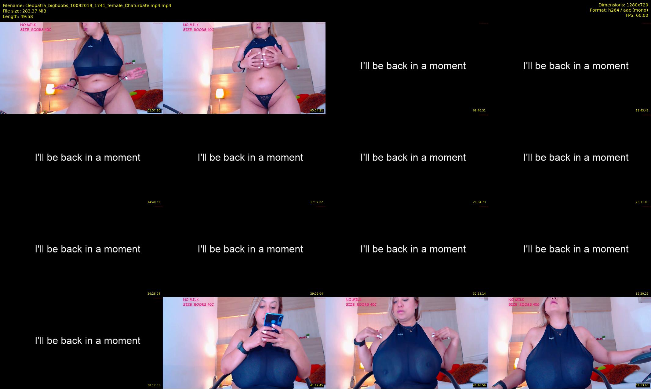 cleopatra_bigboobs — 50 minute Chaturbate female cam show recording, 720p, Sep 10, 2019
