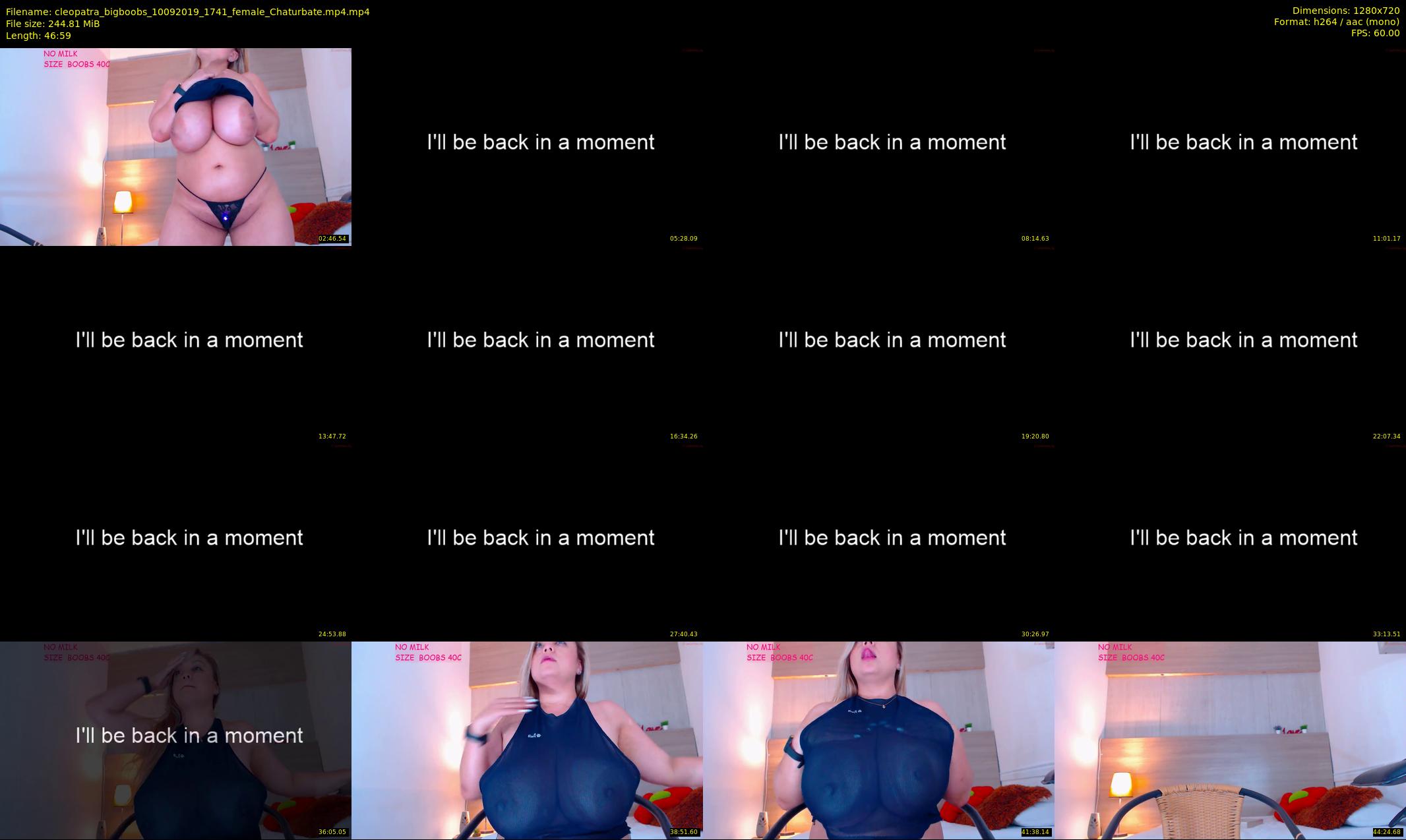 cleopatra_bigboobs — 47 minute Chaturbate female cam show recording, 720p, Sep 10, 2019