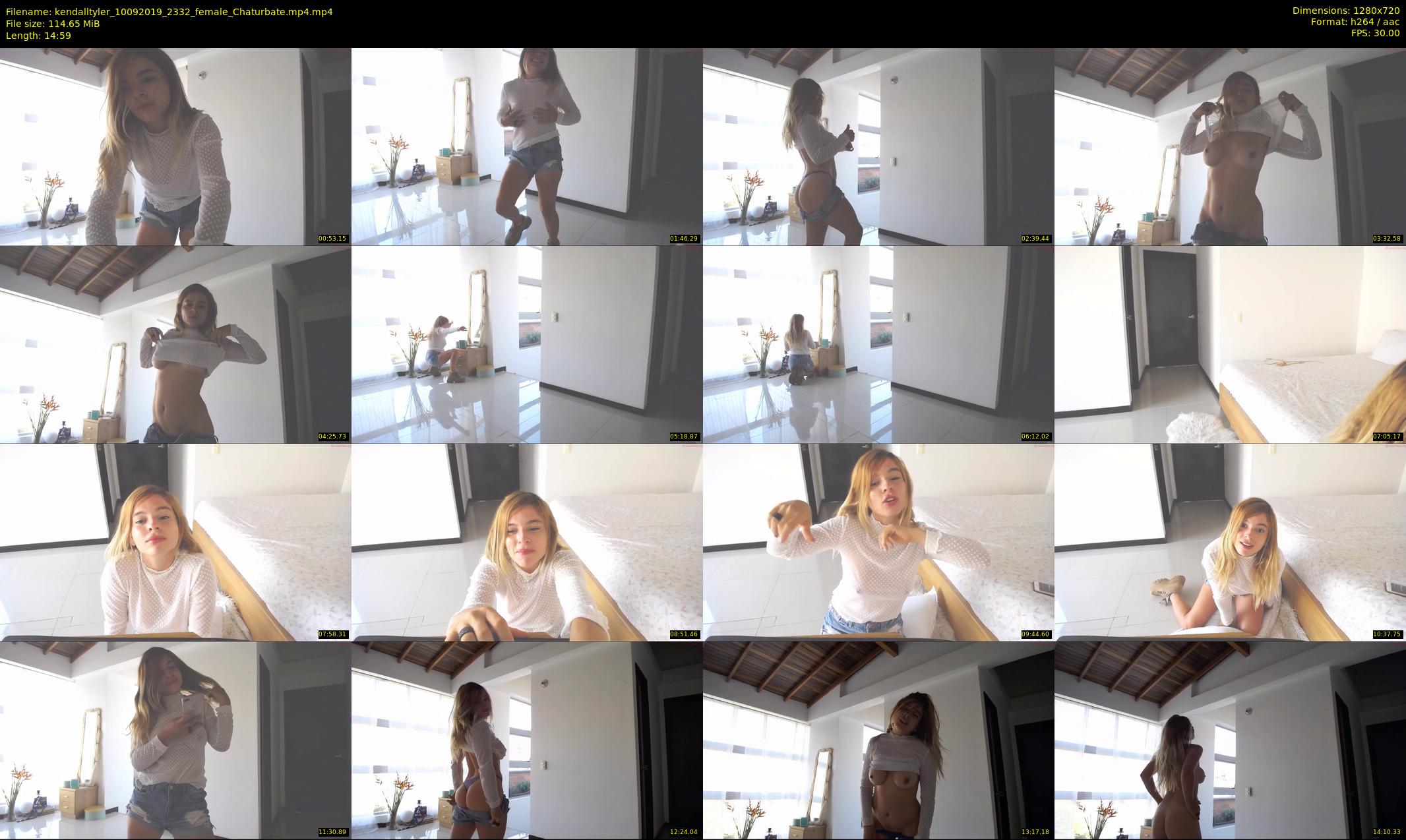kendalltyler — 15 minute Chaturbate female cam show recording, 720p, Sep 10, 2019
