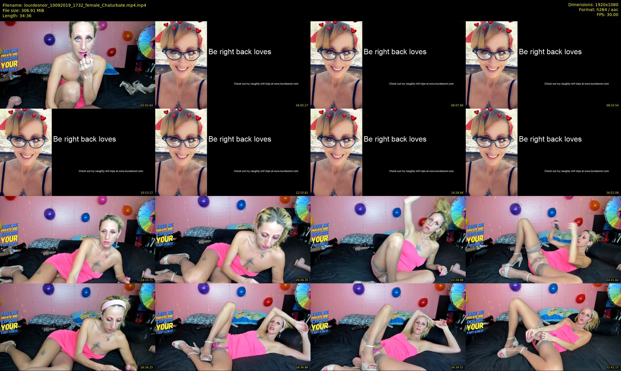 lourdesnoir — 35 minute Chaturbate female cam show recording, 1080p, Sep 10, 2019