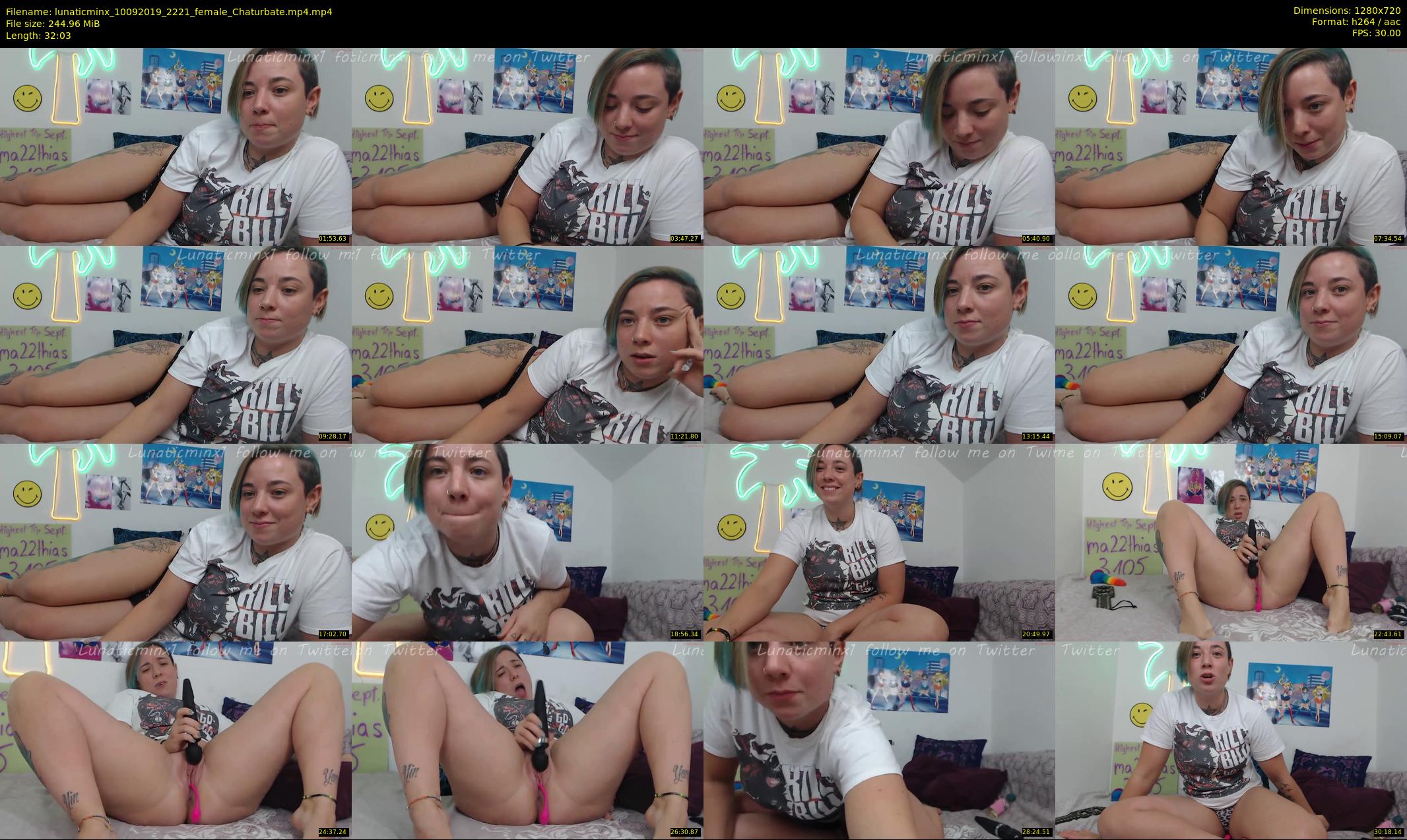 lunaticminx — 33 minute Chaturbate female cam show recording, 720p, Sep 10, 2019