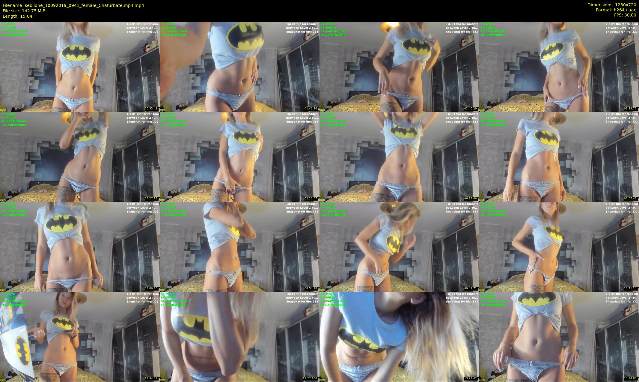 sebilone — 16 minute Chaturbate couple cam show recording, 720p, Sep 10, 2019