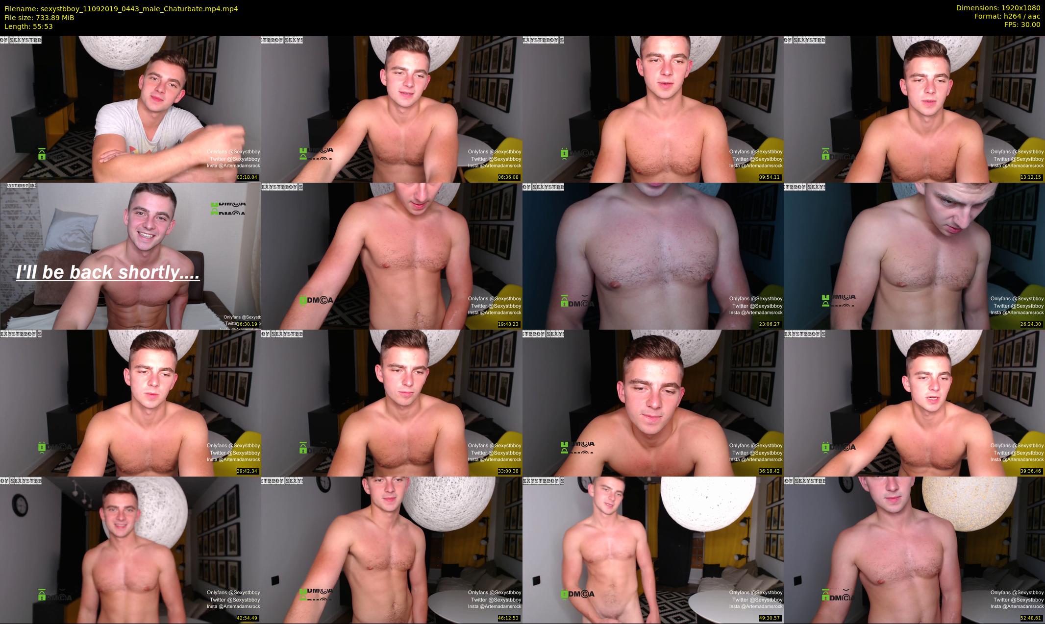 sexystbboy — 56 minute Chaturbate male cam show recording, 1080p, Sep 11, 2019