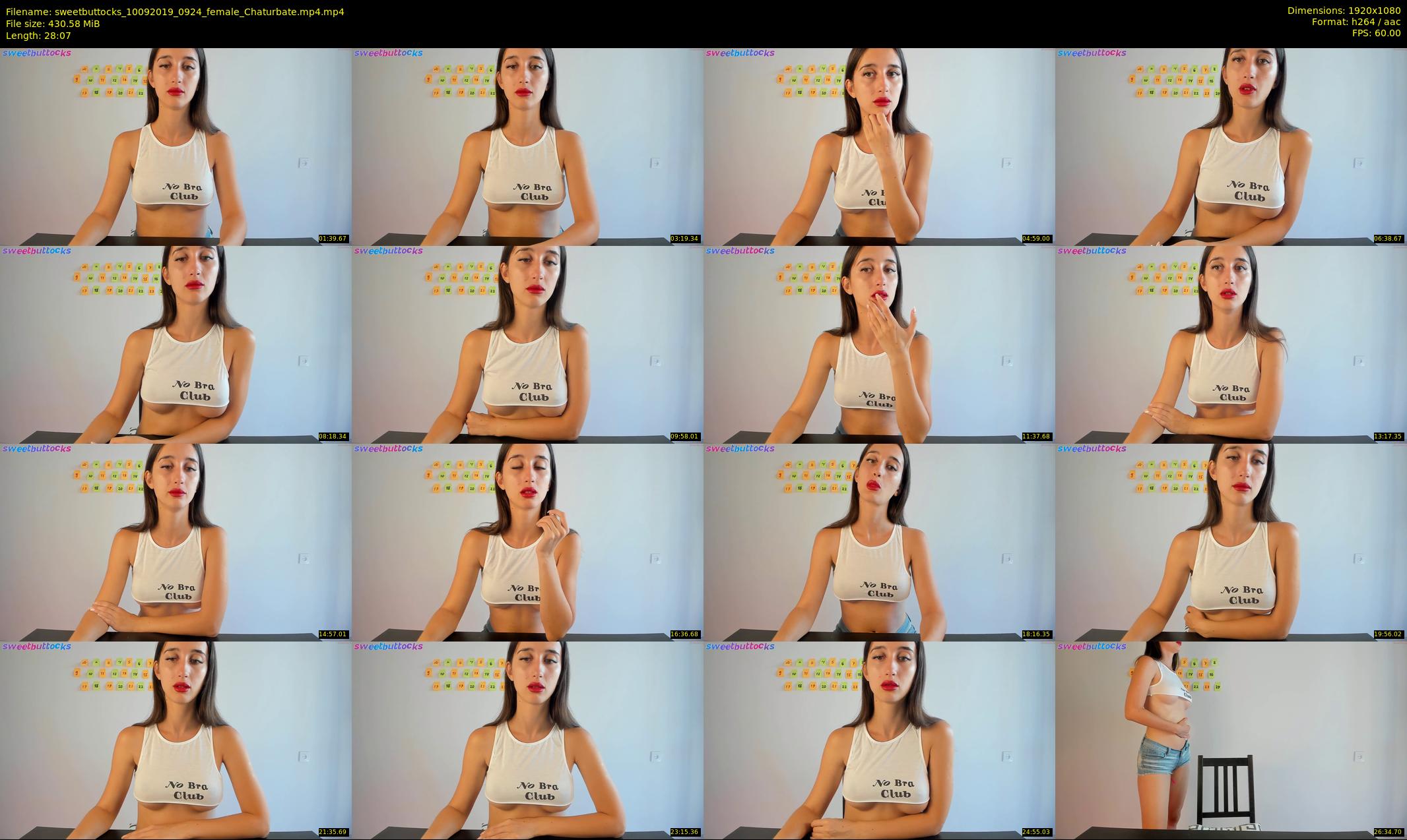 sweetbuttocks — 29 minute Chaturbate female cam show recording, 1080p, Sep 10, 2019