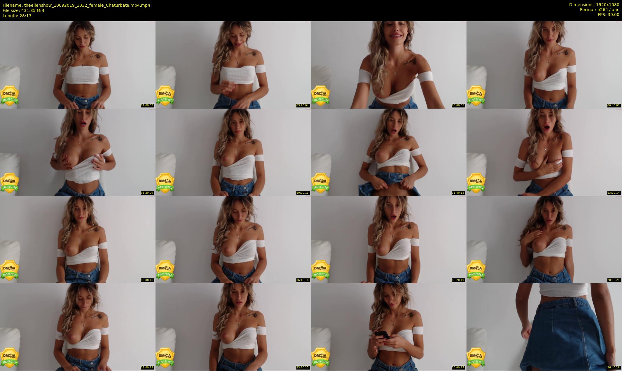 theellenshow — 29 minute Chaturbate female cam show recording, 1080p, Sep 10, 2019
