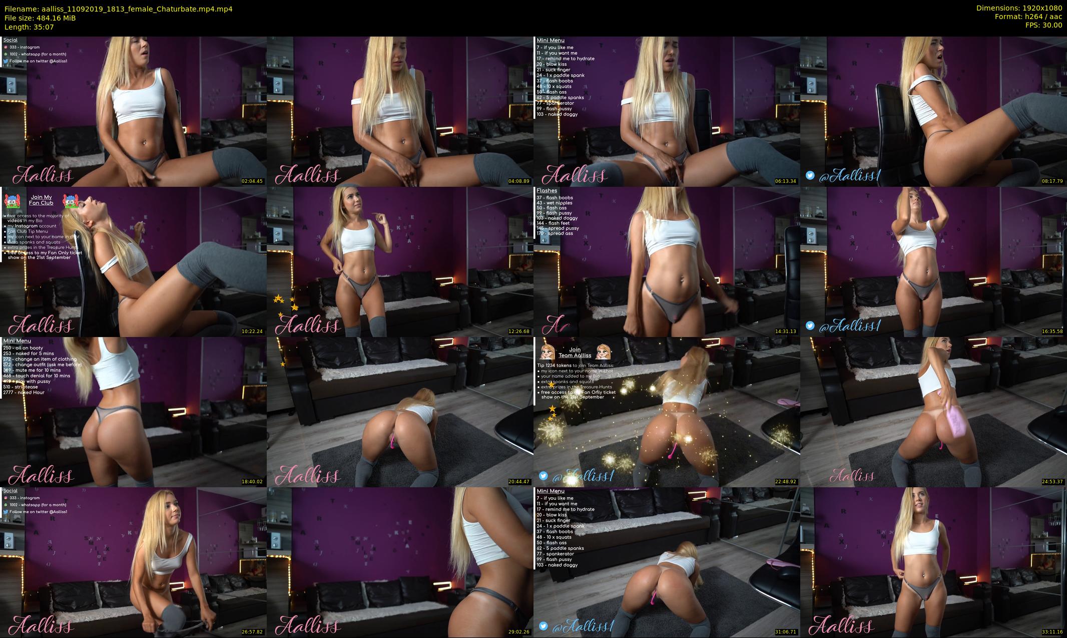 aalliss — 36 minute Chaturbate female cam show recording, 1080p, Sep 11, 2019