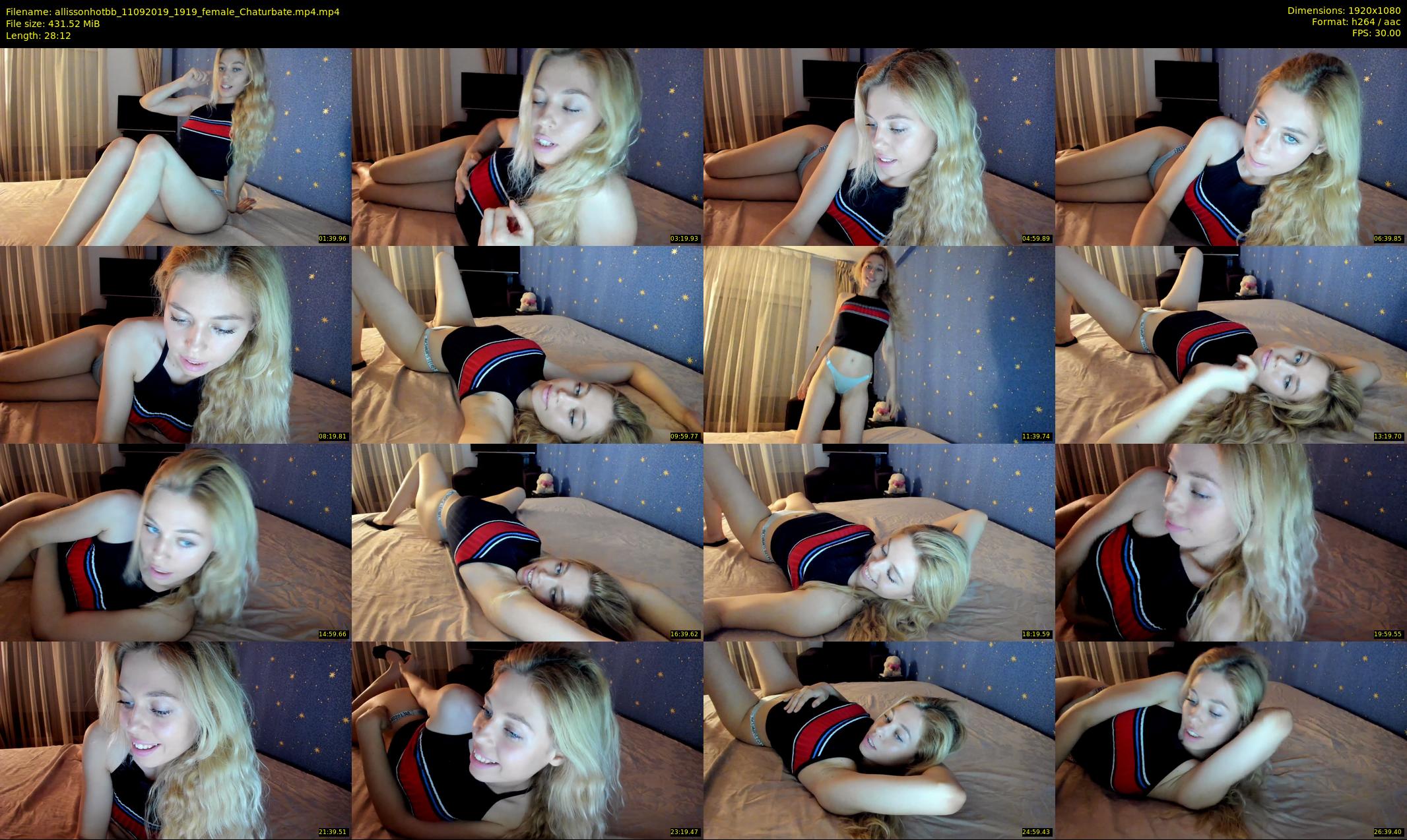allissonhotbb — 29 minute Chaturbate female cam show recording, 1080p, Sep 11, 2019