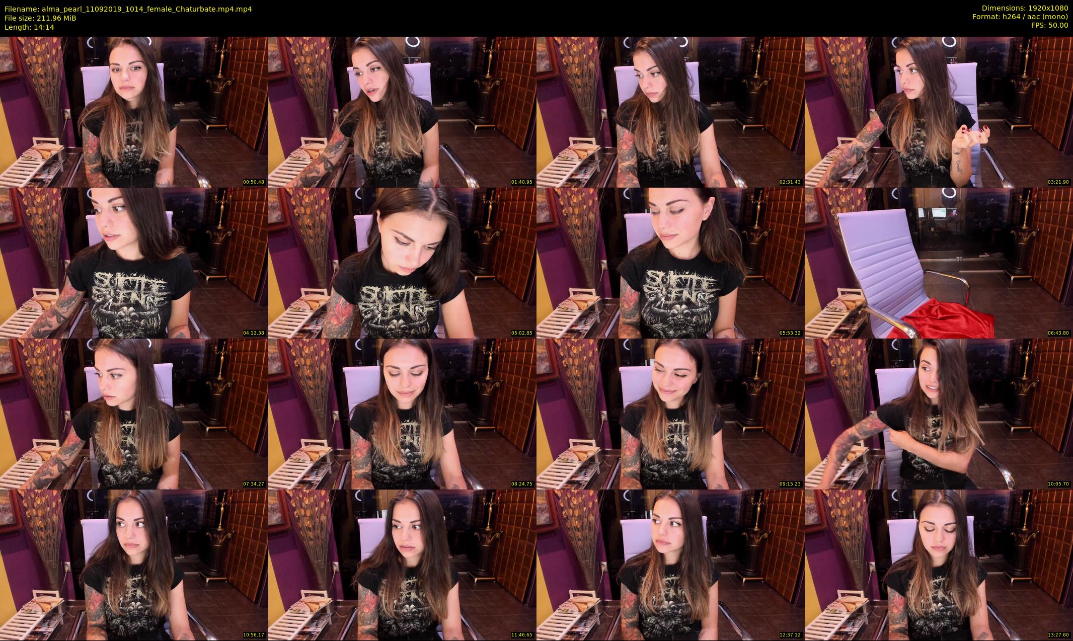 alma_pearl — 15 minute Chaturbate female cam show recording, 1080p, Sep 11, 2019