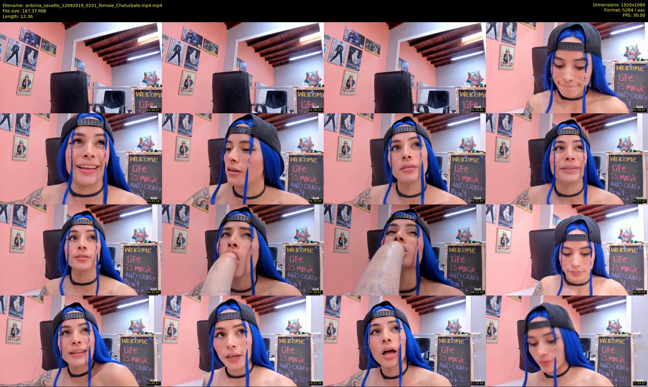 antonia_savatto — 13 minute Chaturbate female cam show recording, 1080p, Sep 12, 2019