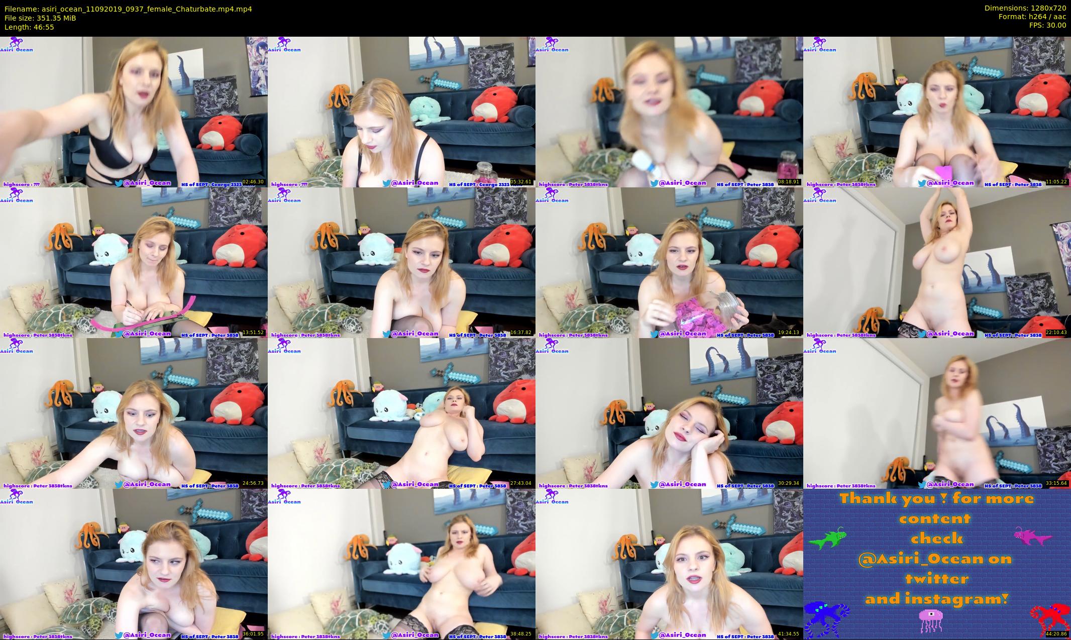 asiri_ocean — 47 minute Chaturbate female cam show recording, 720p, Sep 11, 2019