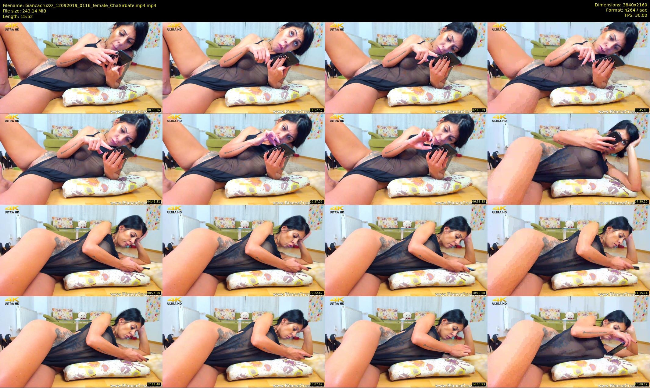 biancacruzzz — 16 minute Chaturbate female cam show recording, 4K, Sep 12, 2019